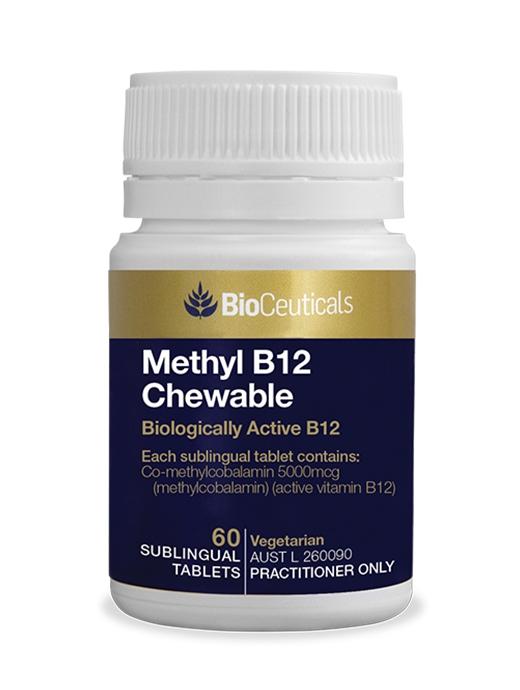 BioCeuticals Methyl B12 Chewable Tablets - 1000mcg Vitamin B12 Supplement for Energy & Nervous System Support - Delicious Berry Flavor for Adults & Kids - Perfect for Busy Lifestyles & Vegan Diets