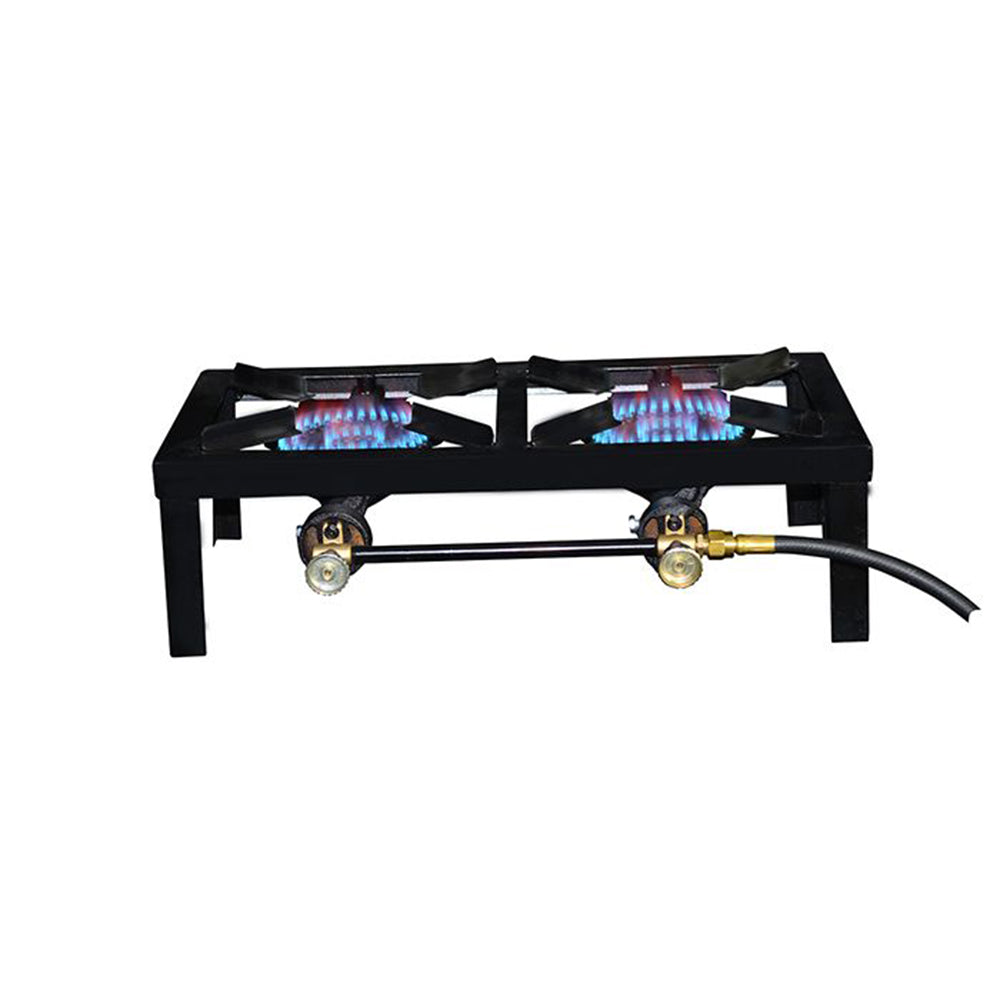 Mr. Heater F235830 30,000 BTU Double Burner Angle Iron Stove - Portable Camping Heater for Outdoor Cooking, Hunting & Emergency Heating