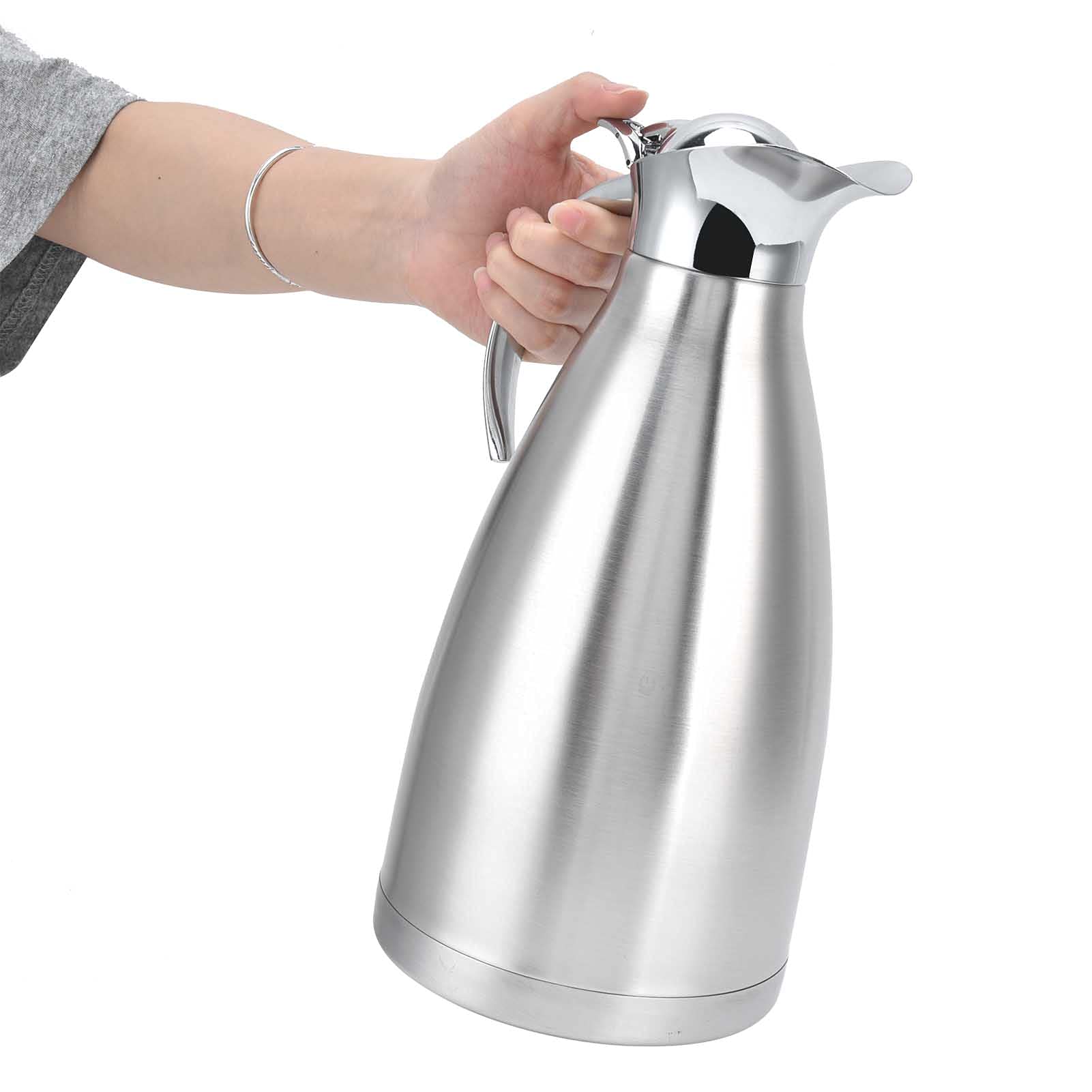 Premium Stainless Steel Vacuum Insulated Coffee Carafe - 1.5L Thermal Pot for Hot & Cold Beverages, Portable Thermos Jug for Home, Office, Camping & Travel