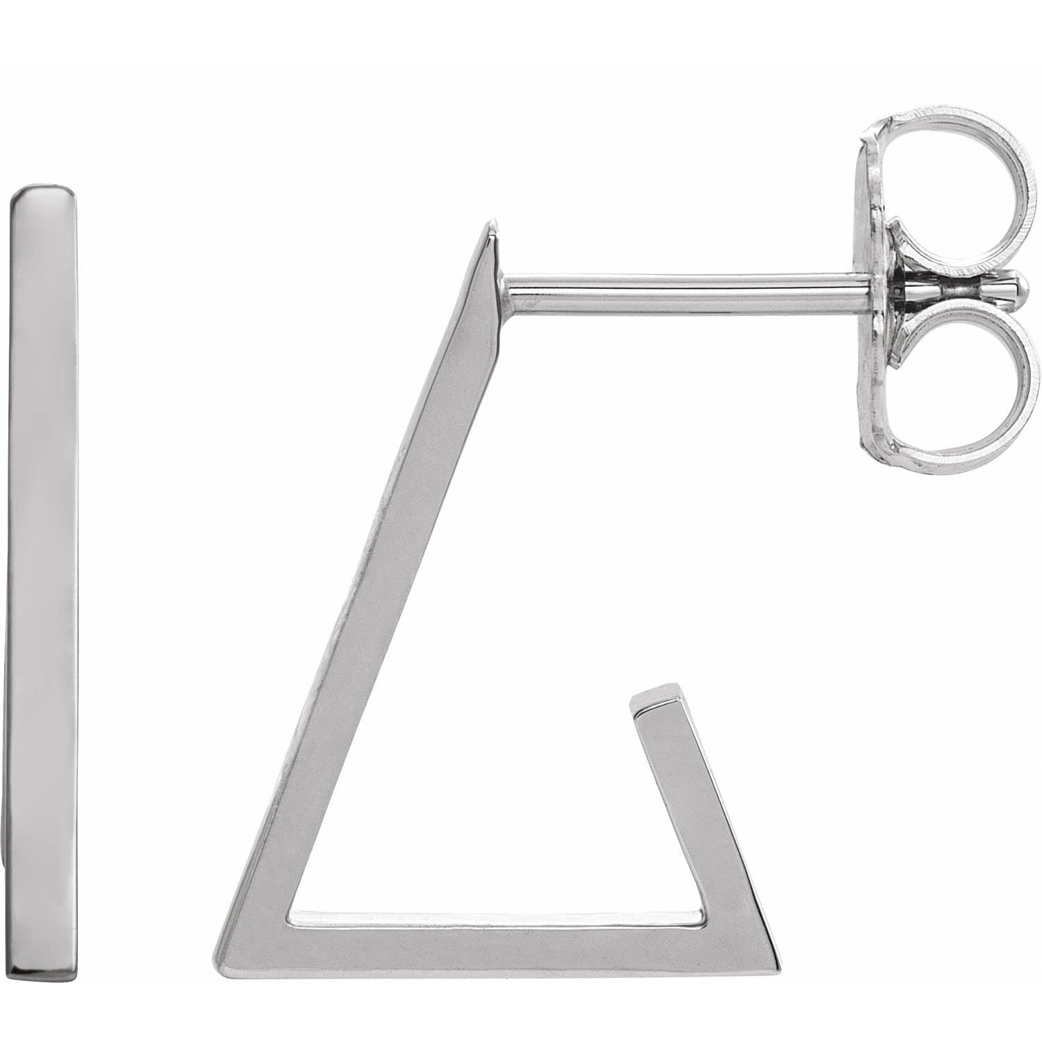 14K Gold, Sterling Silver & Platinum Triangle Hoop Earrings for Women - Elegant Fine Jewelry for Everyday Wear, Parties & Special Occasions