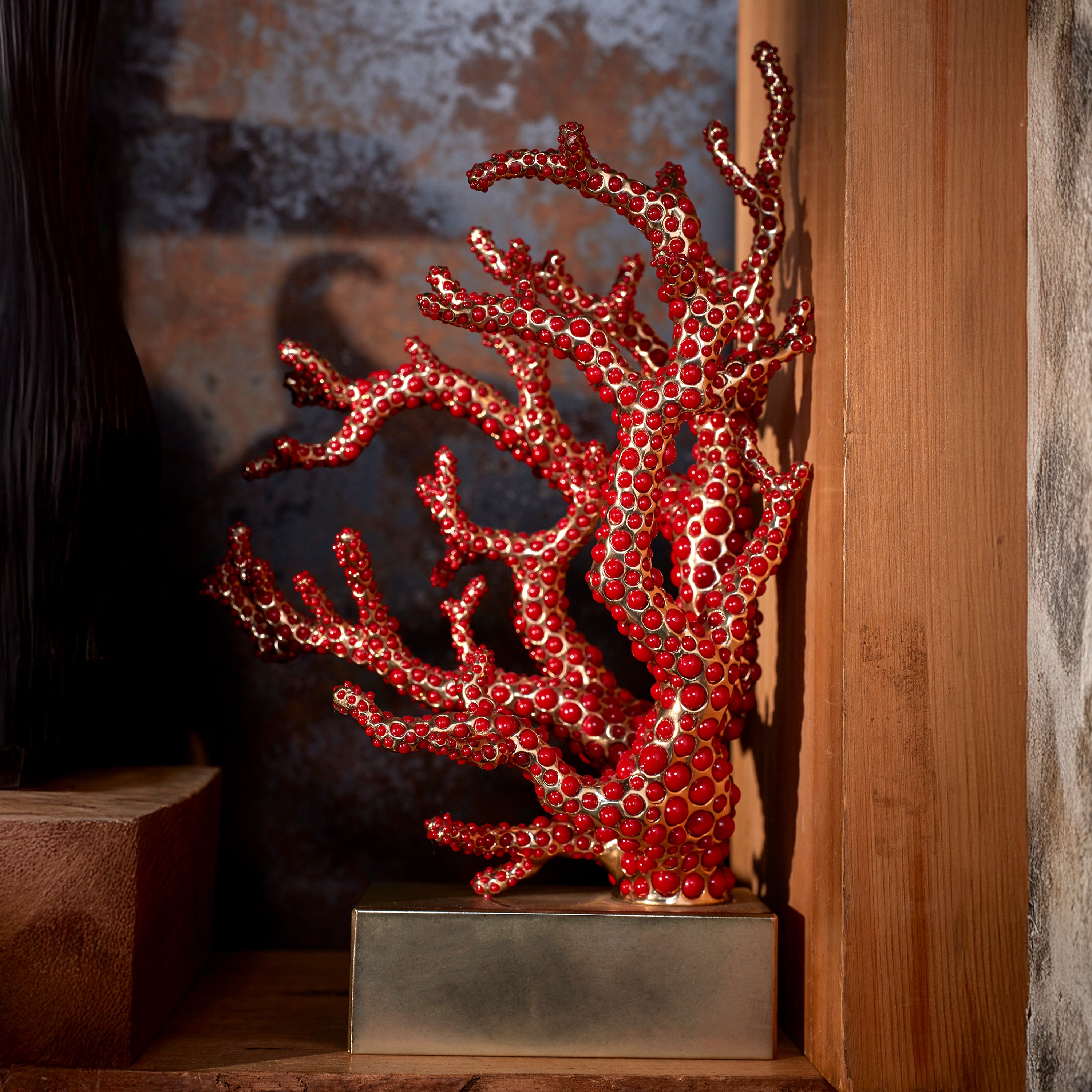 Stylish Coral Bookends for Shelves - Decorative Book Holders for Home & Office - Perfect for Organizing Books, Photos & Decor