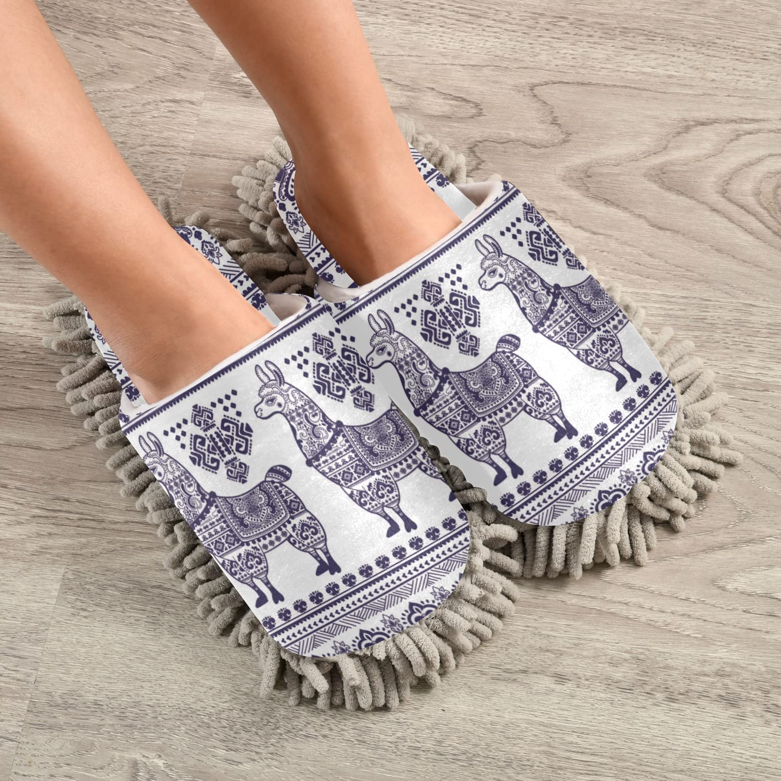 Poeticcity Unisex Mop Slippers - Soft House Cleaning Shoes for Dusting & Spa Use - Comfortable Indoor Cleaning Slippers for Men & Women (Size M-L) - Perfect for Home, Office & Pet Hair Removal