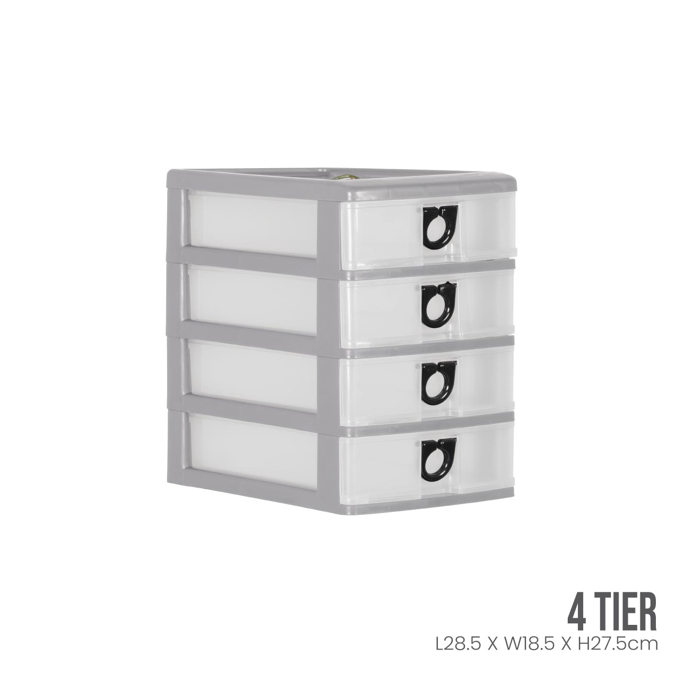 GREY FRAME - TRANSLUCENT DRAWER (301-4GF-TPT)