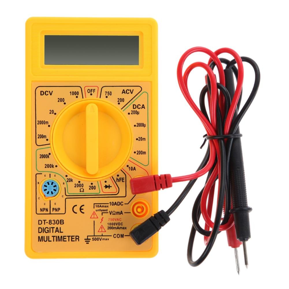 DT830B Digital Multimeter - LCD Display Voltage Tester with Ohm, Ammeter & Voltmeter Functions - Perfect for Home Electrical Repairs, DIY Projects, and Automotive Diagnostics