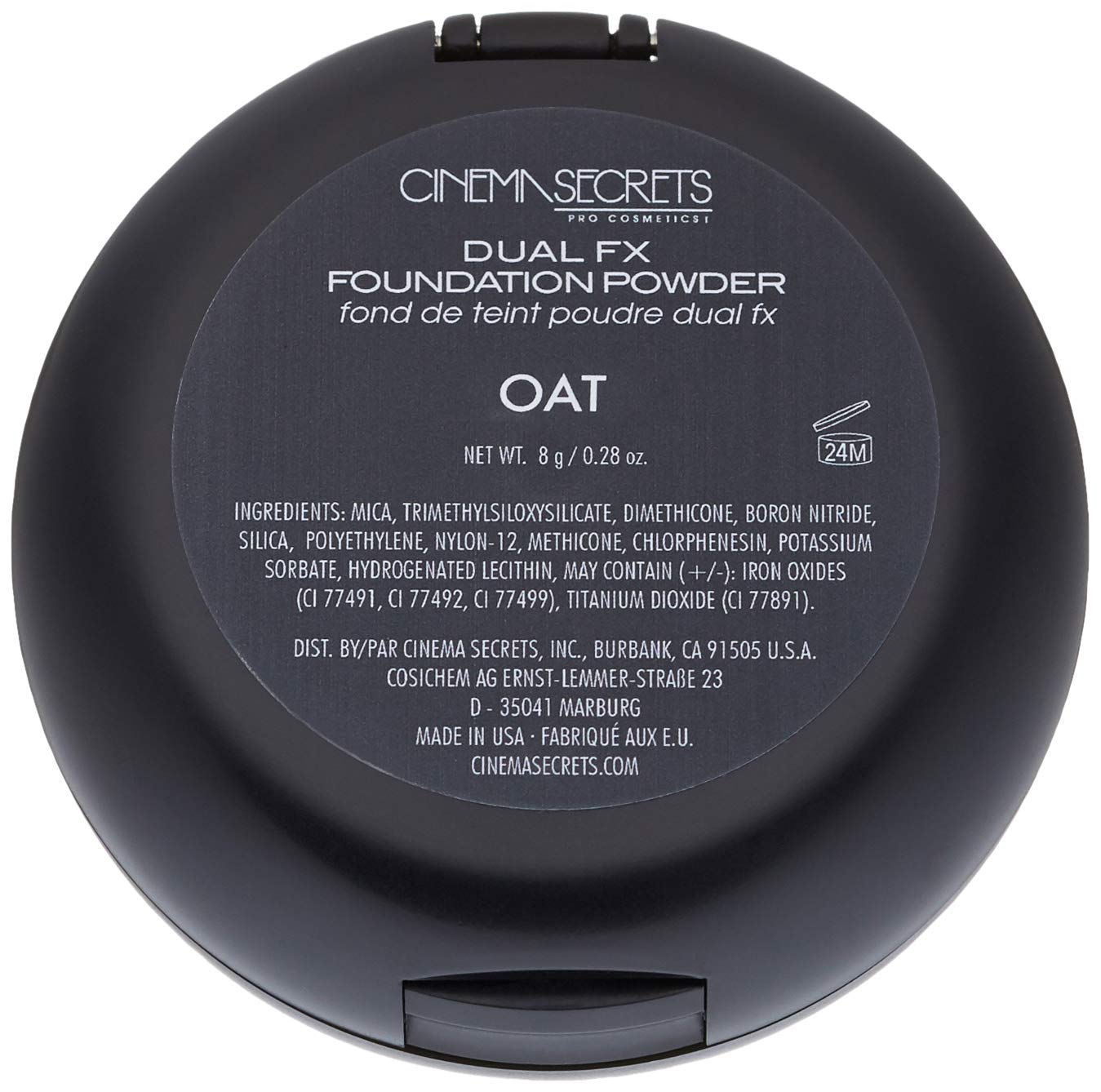 Cinema Secrets Pro Cosmetics Dual FX Foundation Powder - Oat Beige | Oil-Free, Long-Lasting Matte Finish for Flawless Coverage | Perfect for Professional Makeup Artists & Everyday Wear