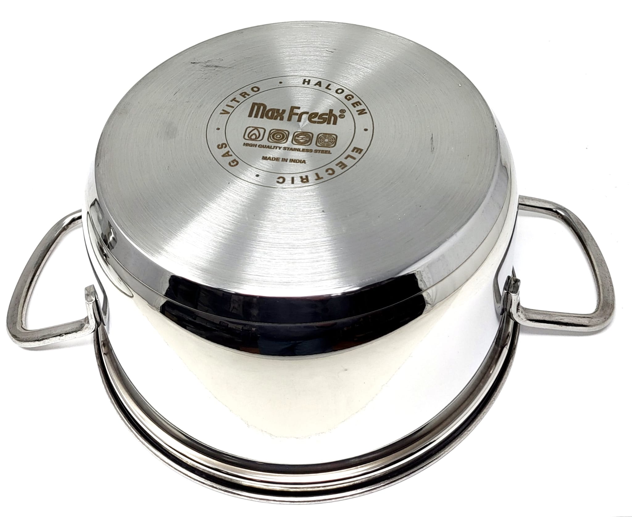Premium Stainless Steel Casserole Pot with Tempered Glass Lid - 20cm (8 Inch) for Cooking, Baking & Serving - Perfect for Stovetop, Oven & Dinner Parties