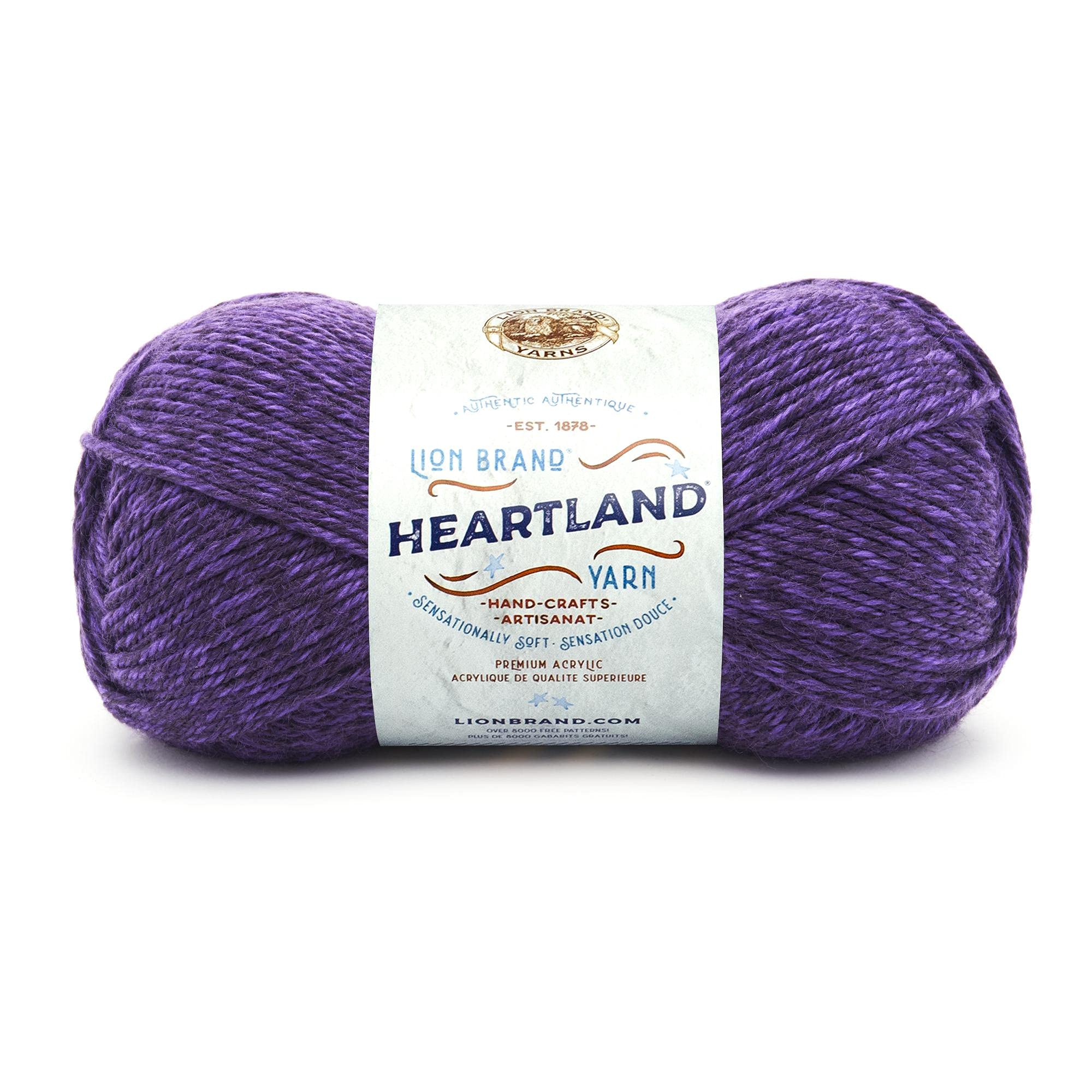 (1 Skein) Lion Brand Yarn Heartland Yarn - Hot Springs Color - Premium Acrylic Knitting & Crochet Yarn for Scarves, Blankets, and DIY Crafts - Perfect for Home Decor and Handmade Gifts