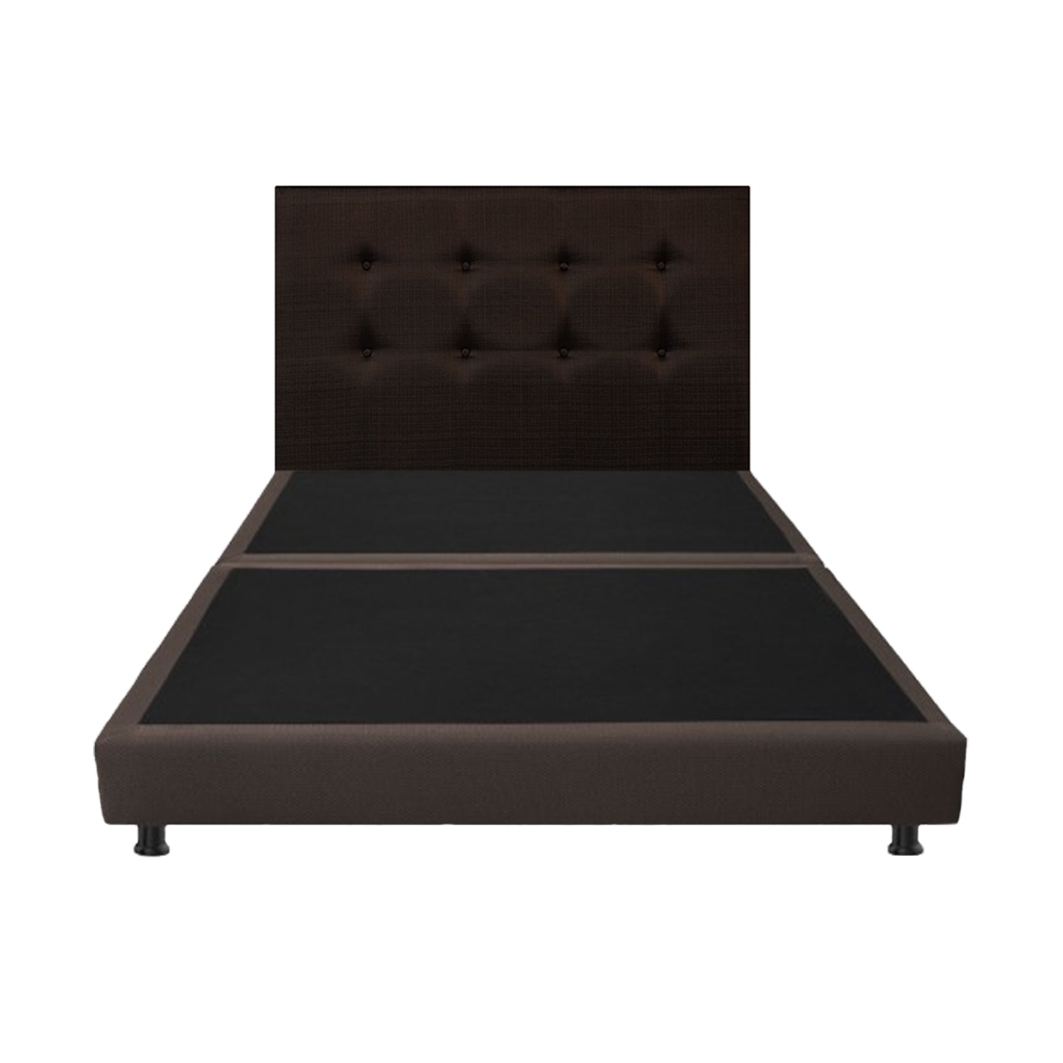 Split Bed Base and Dublin Coffee Headboard Combo 140x190cm with Legs - Perfect for Modern Bedrooms and Guest Rooms