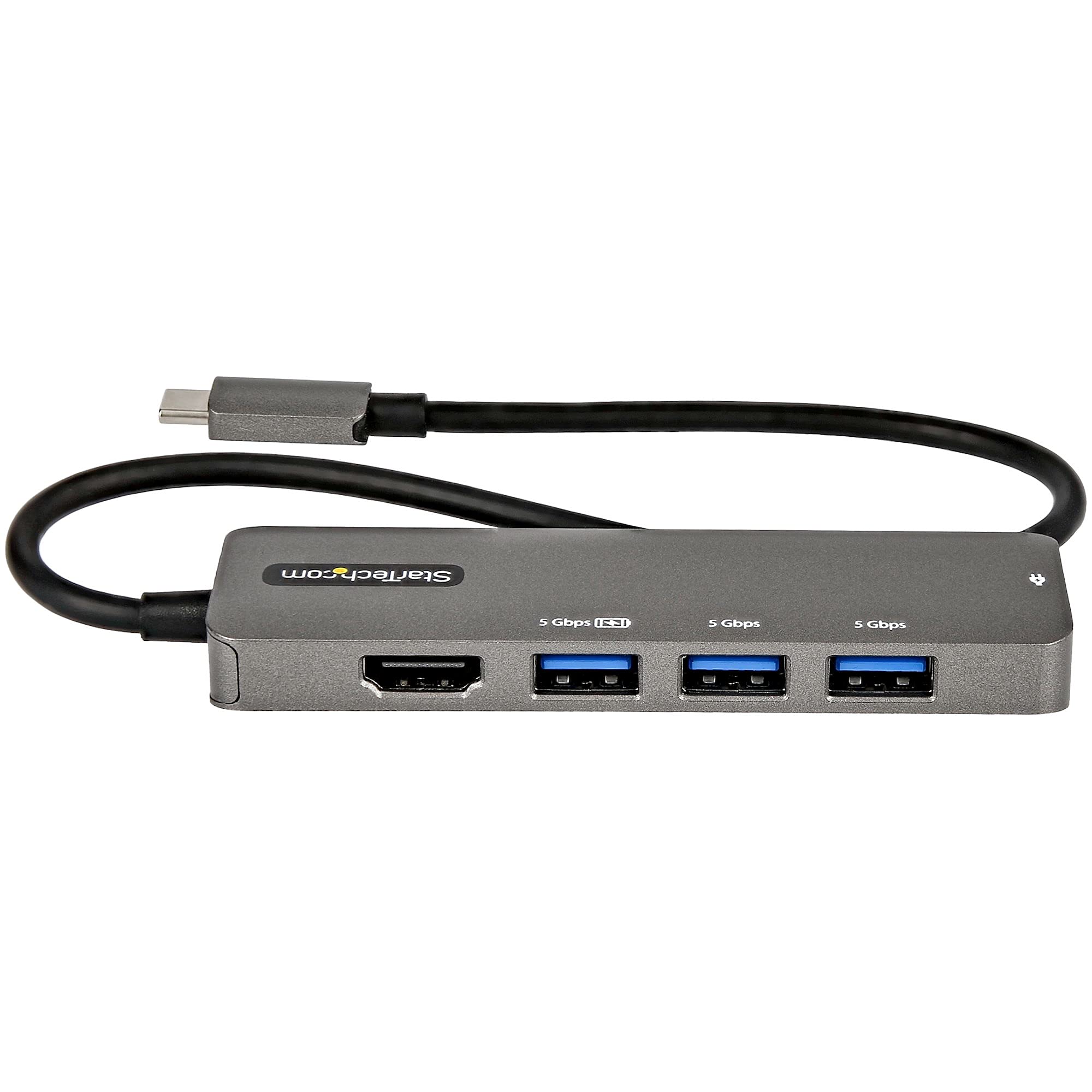 StarTech.com USB C Multiport Adapter - 4K 60Hz HDMI 2.0b with HDR10, 100W PD Charging, 4-Port USB 3.0 Hub - Compact USB-C Dock for MacBook Pro/Air, Dell XPS, Surface Pro - Ideal for Home Office, Gaming & 4K Video Streaming