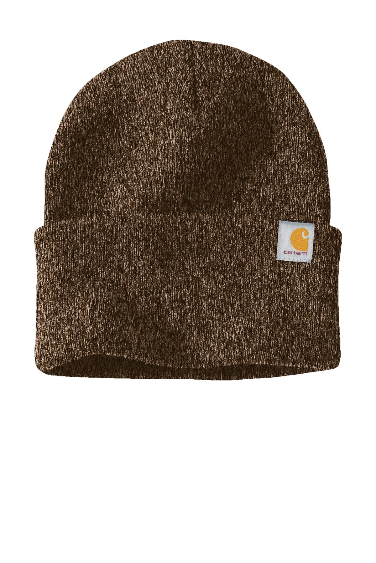 Carhartt Custom Watch Cap - Dark Brown/Sandstone - Warm Beanie for Men & Women - Perfect for Winter, Outdoor Activities & Workwear