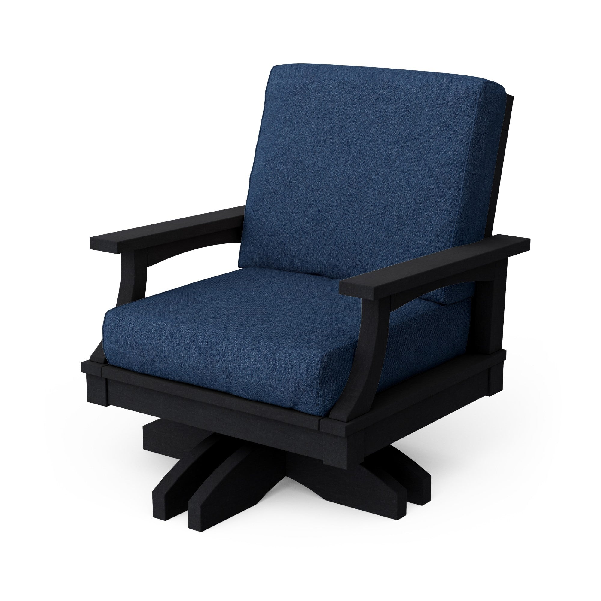 Heritage Deep Seating Swivel Chair - 360° Rotating Patio Lounge Chair with Cushions, Weather-Resistant Outdoor Furniture for Garden, Poolside & Backyard Relaxation