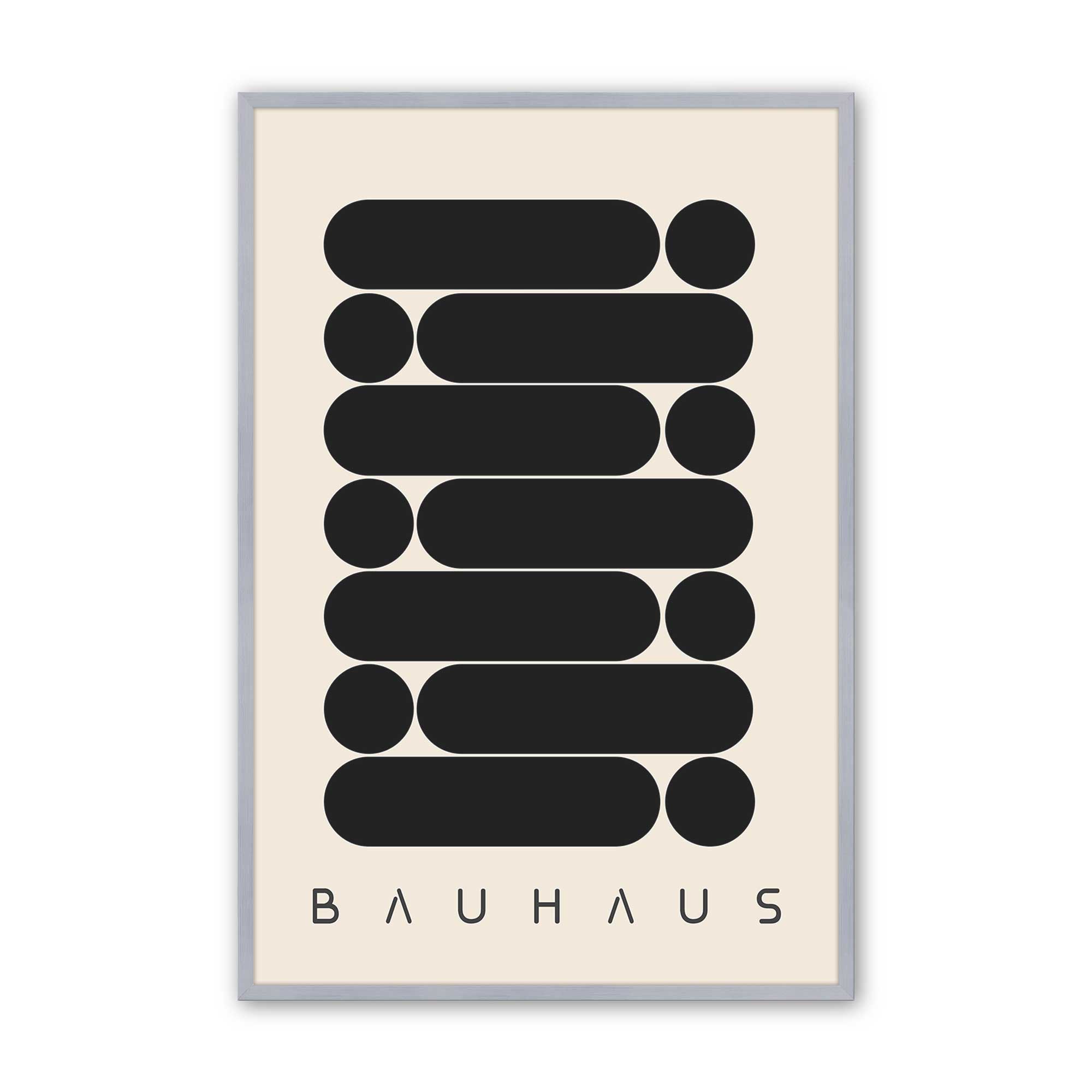Bauhaus Abstract Rounded Layers Print Art Poster - Modern Geometric Wall Decor for Living Room, Bedroom & Office