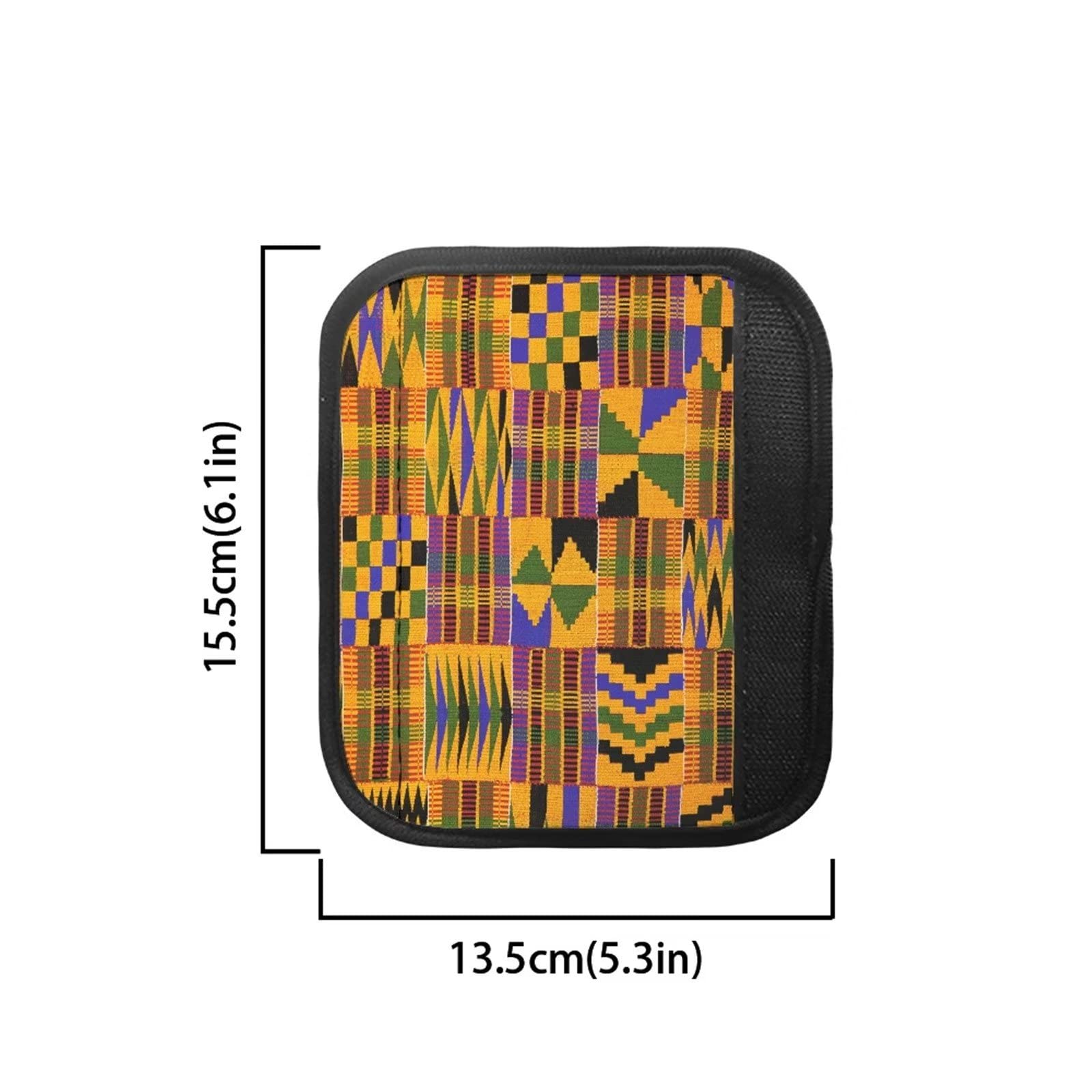 SEANATIVE African Kente Print Refrigerator Handle Covers - Set of 2, Microwave & Dishwasher Armrest Protectors - Ethnic Style Fabric for Kitchen Appliances - Perfect for Home Decor & Cultural Themed Kitchens