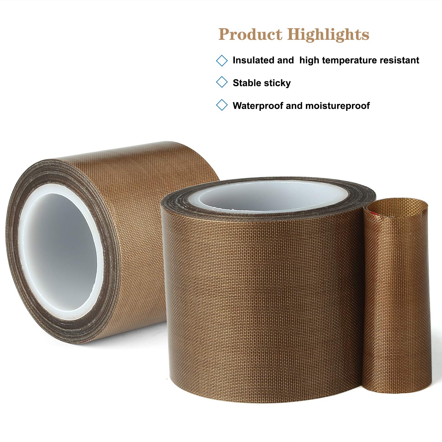 Premium PTFE Teflon Tape for Vacuum Sealer Machines - 1/2-inch x 33 Feet - Compatible with FoodSaver, Seal-A-Meal, Weston & More - Ideal for Food Preservation, Sous Vide & Long-Term Storage