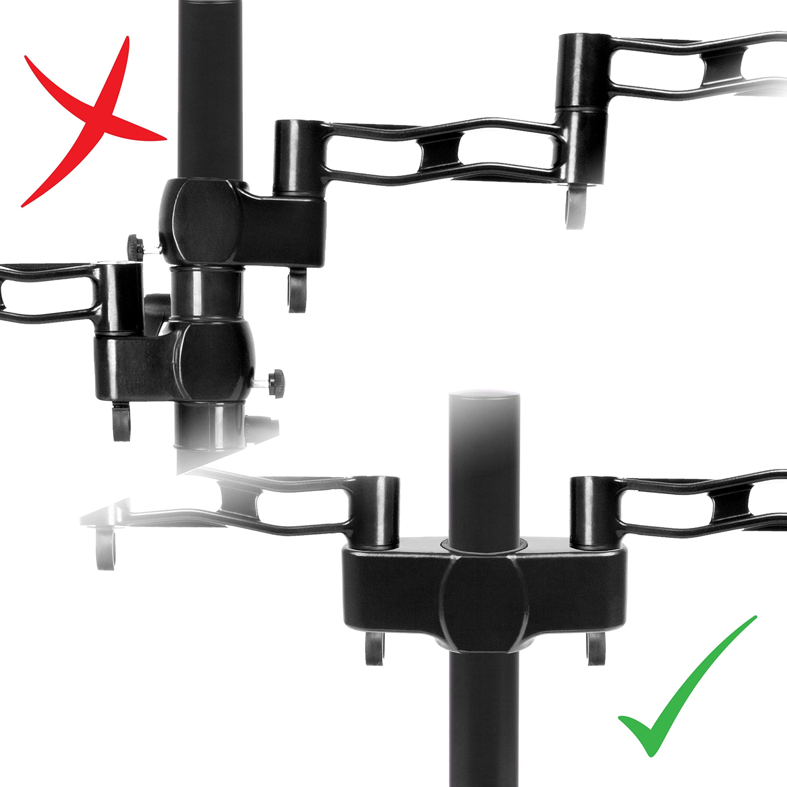 Duronic DM35SPL Dual Monitor Arm Mount - Heavy Duty Steel Desk Clamp for Dual Screens | Black | Compatible with DM35 Monitor Arms | Perfect for Home Office, Gaming & Workspace Setup