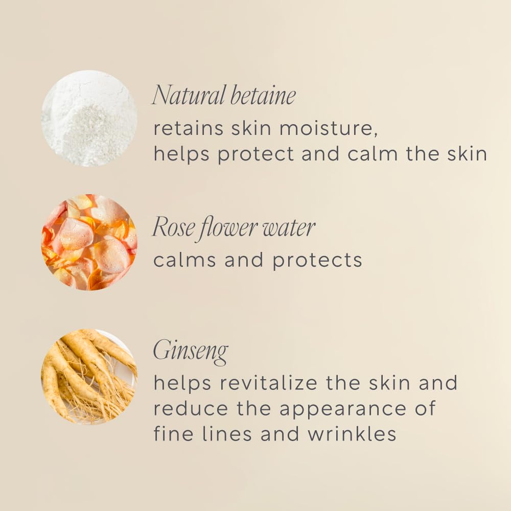 Hydrating Foam Face Wash for Men & Women - Natural Daily Cleanser with Ginseng Extract | Dermatologist Approved for Sensitive & Teen Skin | 5.07 fl oz | Gentle Morning & Night Skincare Routine | Perfect for Travel & Gym Use