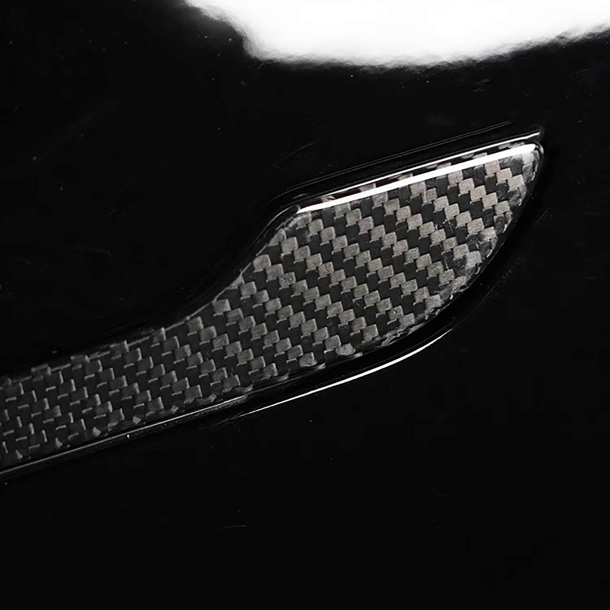 Premium Carbon Fiber Door Handle Covers for Tesla Model 3 Highland 2024+ | Plain Weave Design | Lightweight & Durable Exterior Upgrade | Perfect for Car Enthusiasts & Tesla Owners
