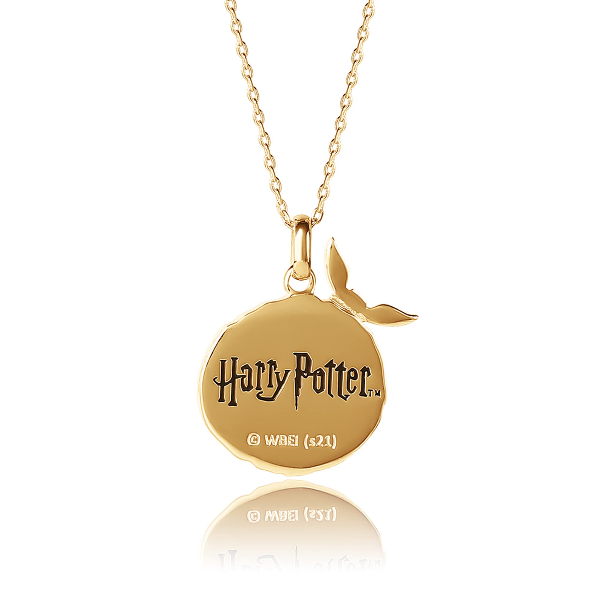 Harry Potter Golden Snitch Initial Necklace - 18