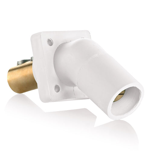 Leviton 45 Degree Series 16 Panel Mount Camlocks - 2/0 to 4/0 AWG Double Set Screw Connectors for Electrical Panels & Industrial Equipment