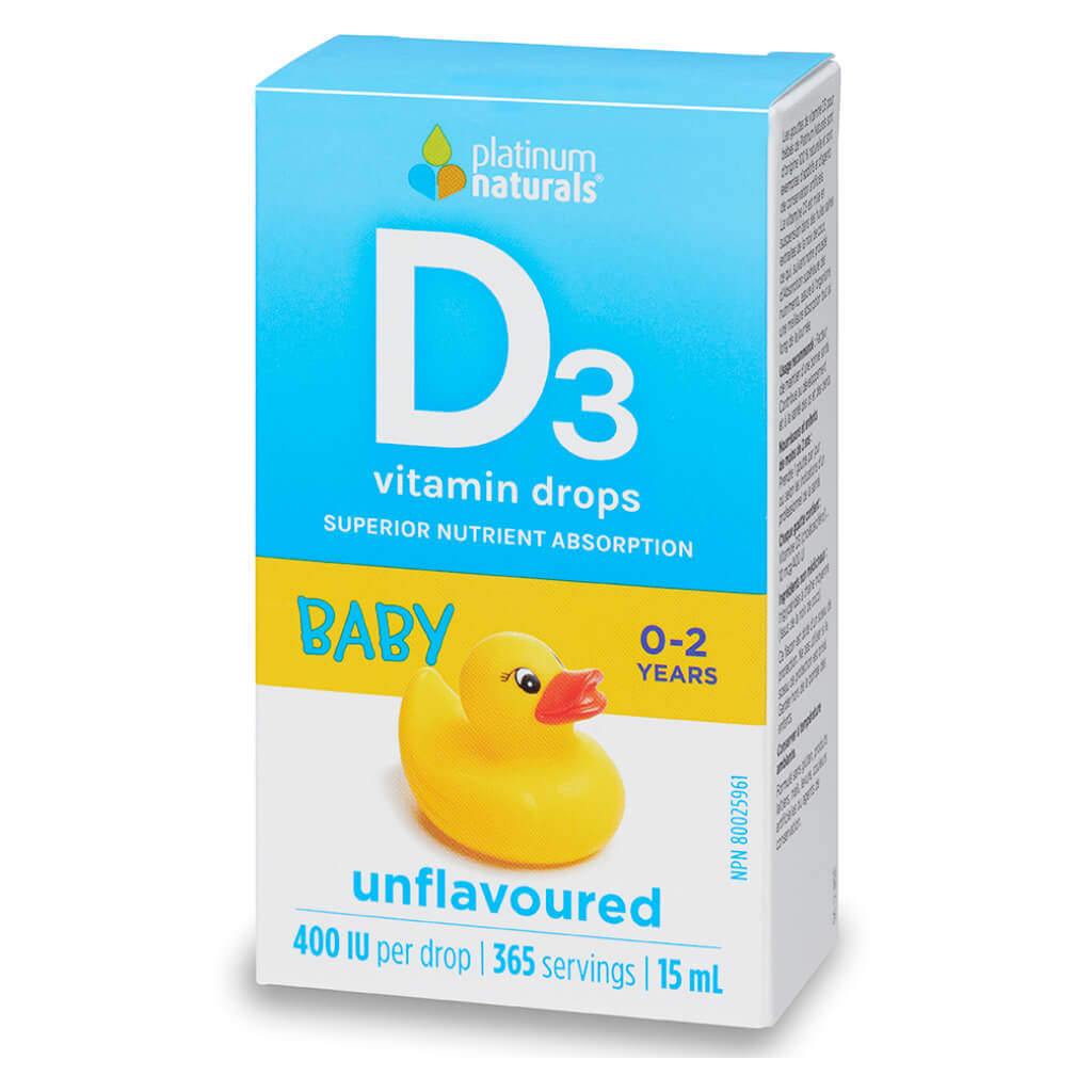 Organic Vitamin D3 Drops for Babies 400 IU - Immune Support & Bone Health - Easy Liquid Supplement for Infants & Toddlers - Perfect for Breastfed Babies & Low Sunlight Areas