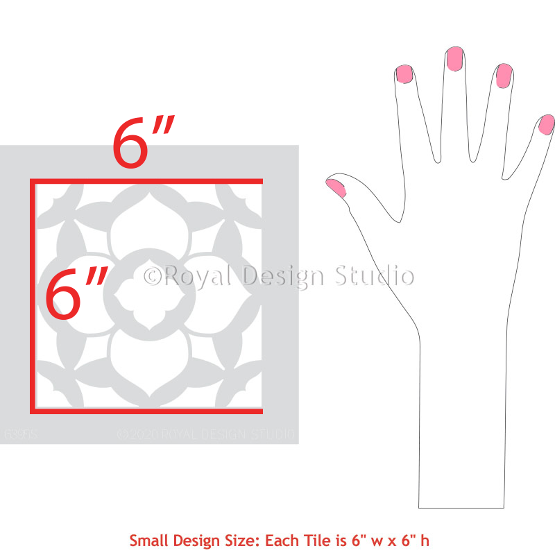 Duomo Tile Stencil - Reusable DIY Floor & Wall Stencil for Painting Patterns - Perfect for Home Decor, Bathroom, Kitchen Backsplash & Outdoor Projects