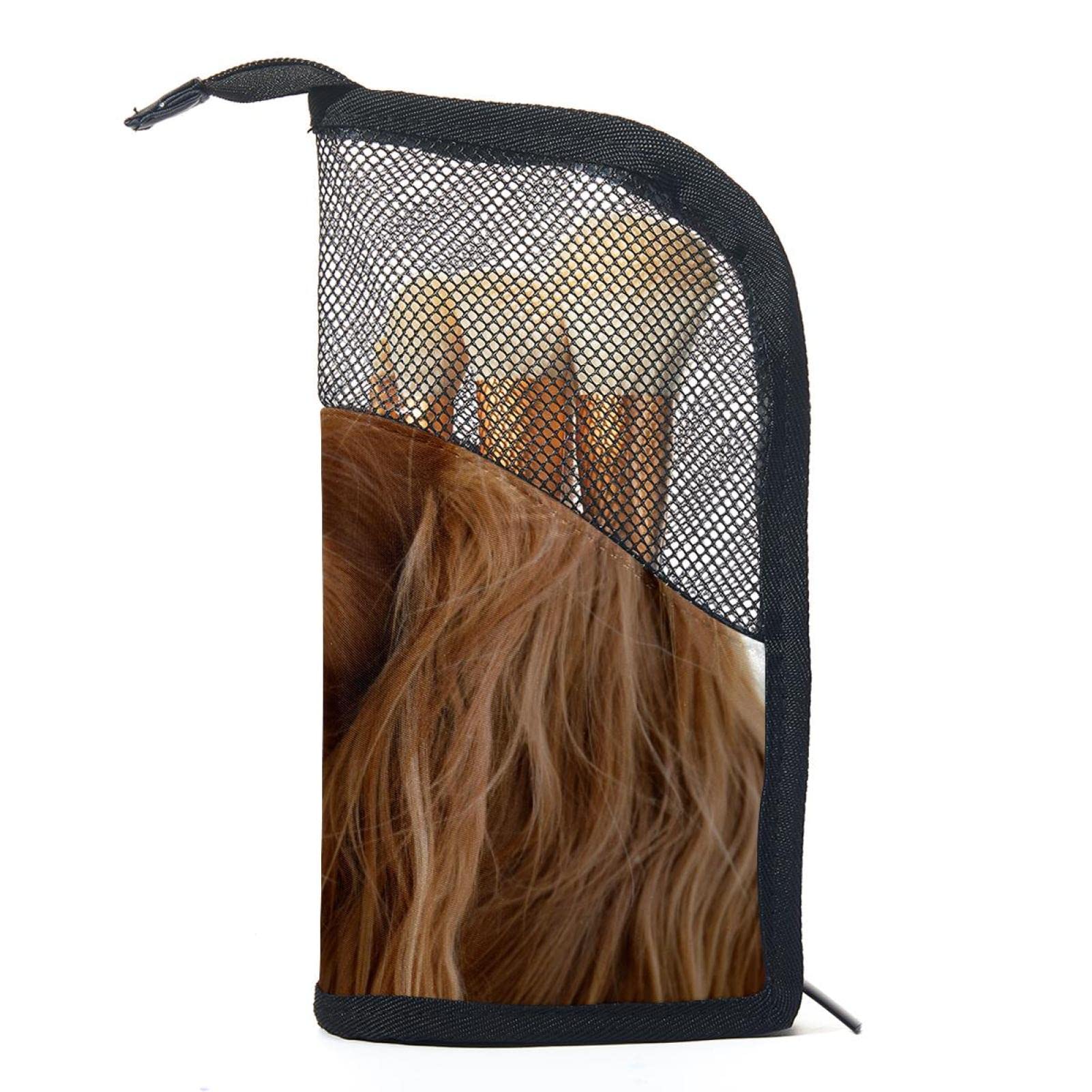 Premium 12-Piece Makeup Brush Organizer Bag - Portable Travel Brush Holder Case with Cavalier King Charles Spaniel Design | Perfect for Home Storage & On-the-Go Beauty Essentials