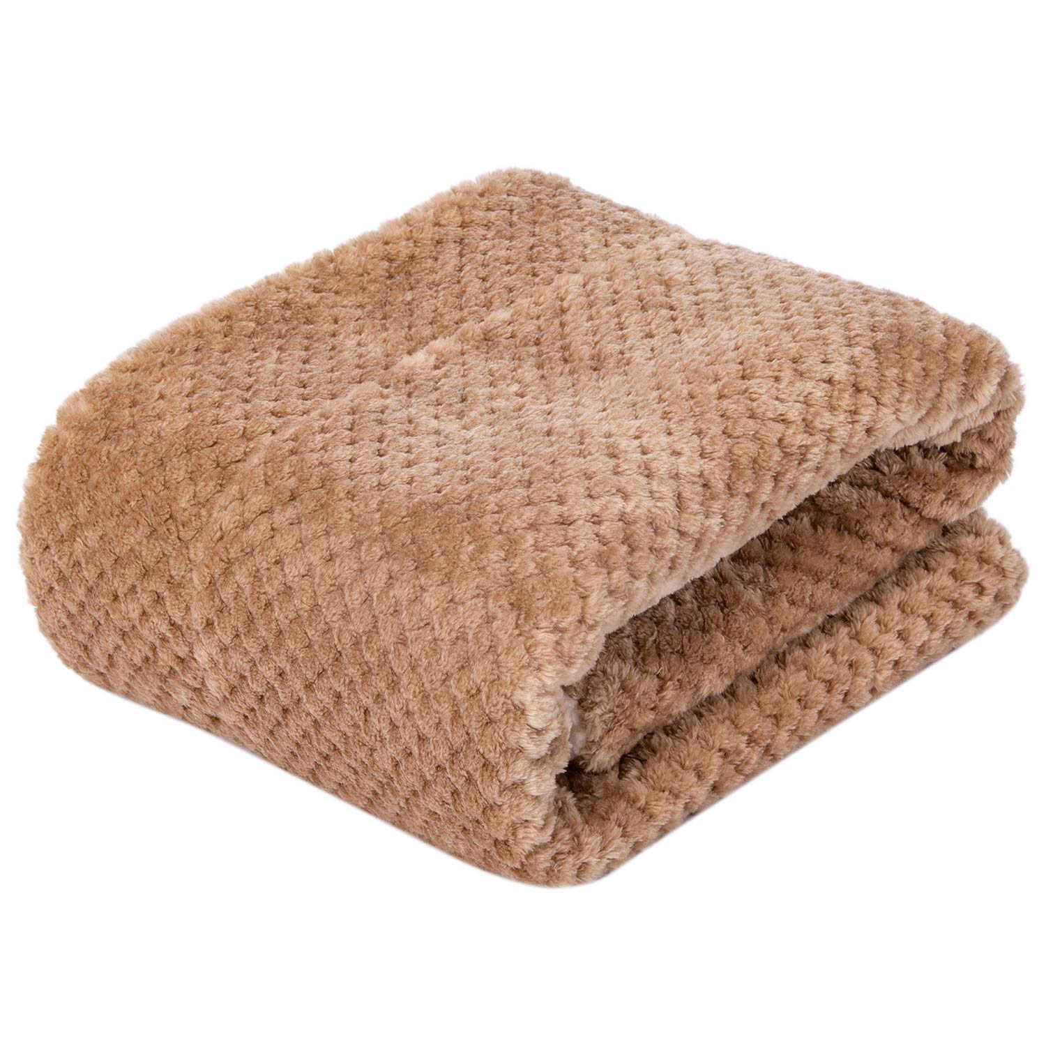 Premium DW-Mocha Fuzzy Pet Blanket - Ultra Soft & Warm Fleece Blanket for Dogs, Cats, Small Animals - Perfect for Pet Beds, Couches, Travel, Camping & Outdoor Adventures (24