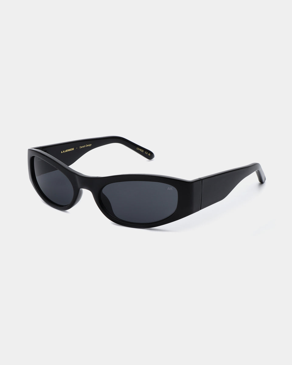 A. Kjaerbede Black Gust Sunglasses - Polarized UV Protection for Men & Women - Perfect for Driving, Beach, and Outdoor Activities