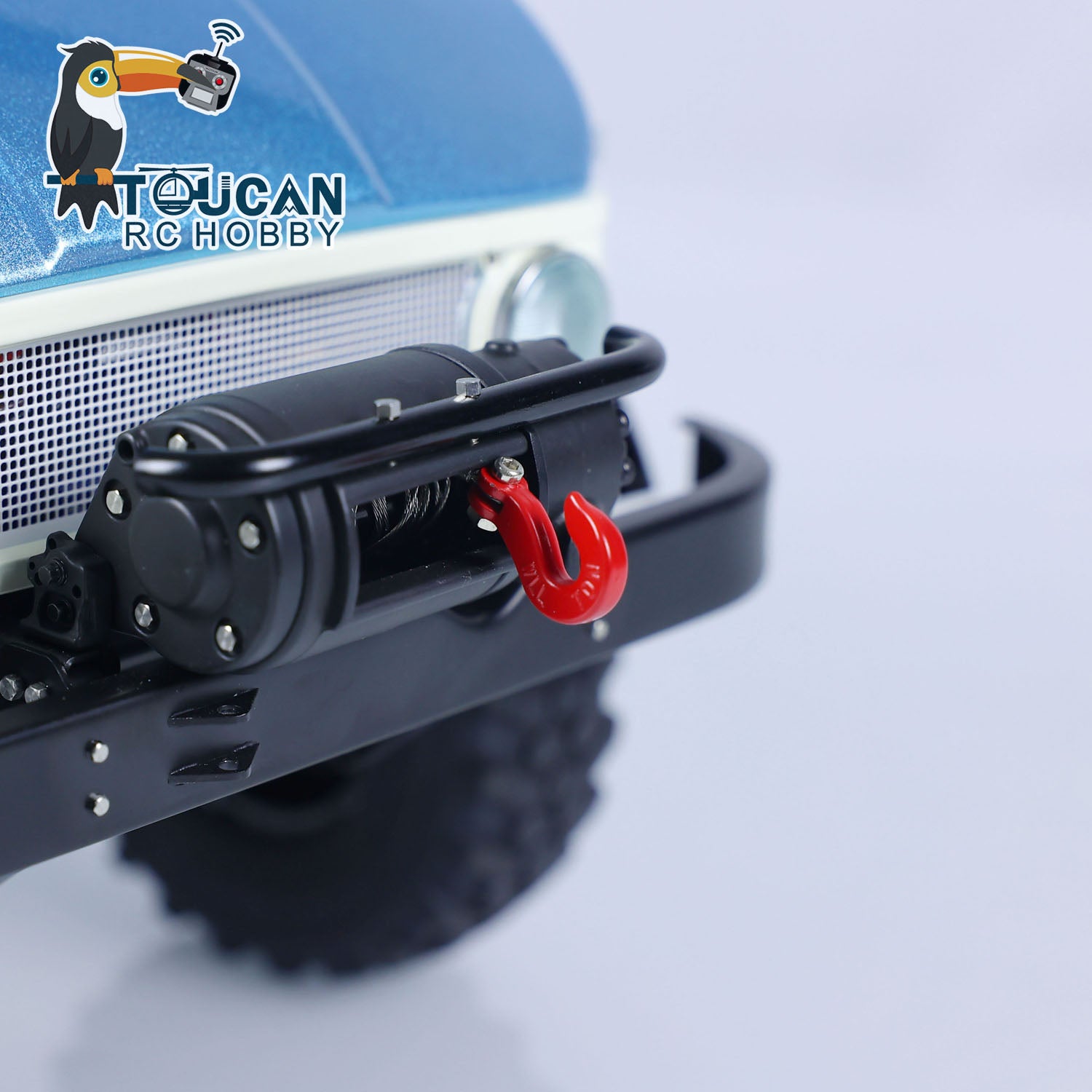 1/10 Scale 4X4 LESU Painted Assembled RC Off-Road Crawler Truck with Remote Control, Roof Rack & ESC Servo - Ideal for Rock Crawling, Trail Adventures and Off-Road Racing