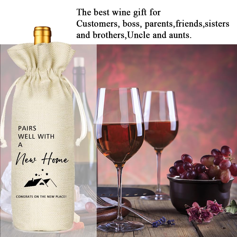 Premium Housewarming Wine Gift Bag - Elegant New Homeowner Present for Her & Him - Perfect Realtor Client Gift - Ideal for House Parties & Celebrations
