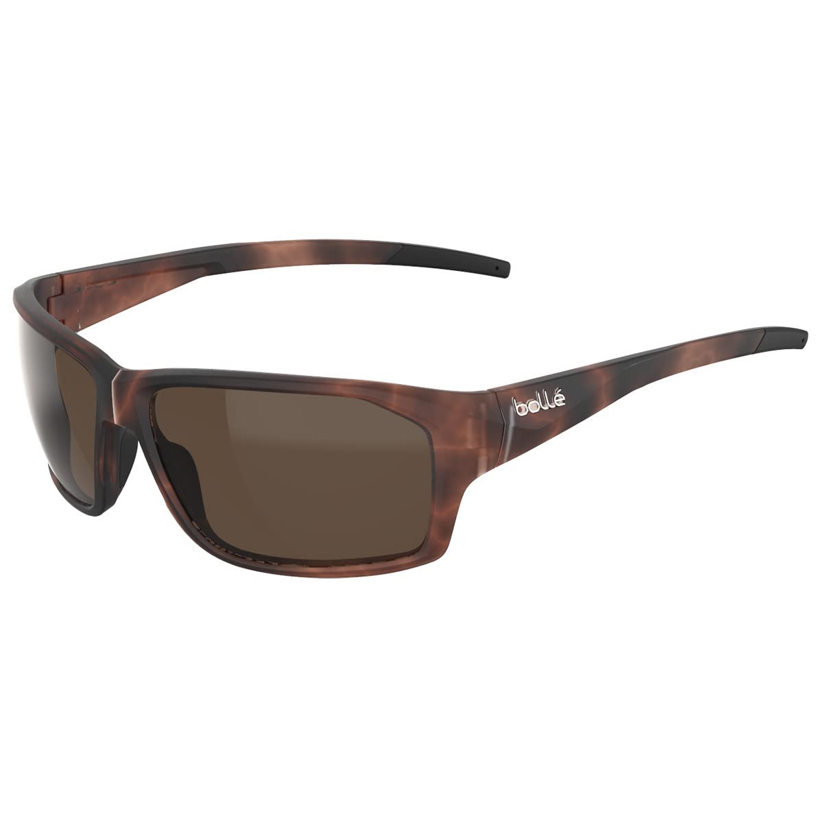 Bollé Wayfarer Sunglasses Fenix Tortoise Matte Brown Polarized Lenses for Men & Women - UV Protection, Fashion & Outdoor Activities