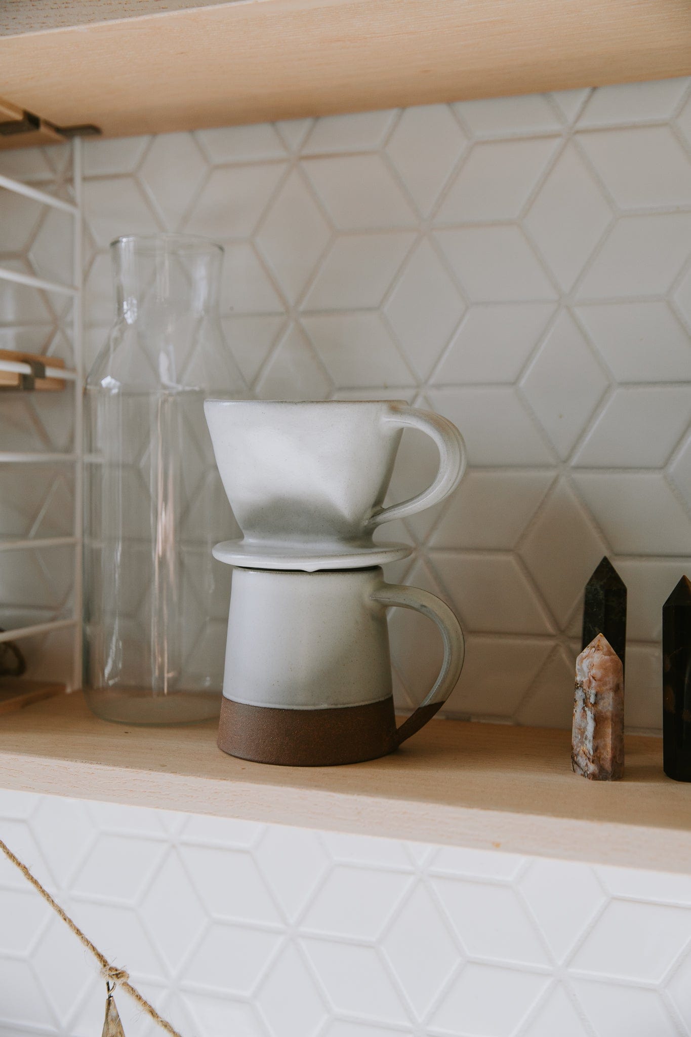 Premium Himalayan Stoneware Pour Over Coffee Dripper - Handcrafted Ceramic Coffee Maker for Single Cup Brewing - Perfect for Home, Office & Camping Use