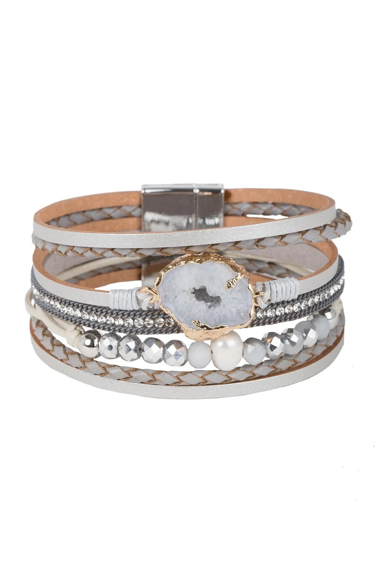 Callisto Genuine Leather Bracelet for Women - Stylish Adjustable Wristband for Casual Wear, Office & Date Night