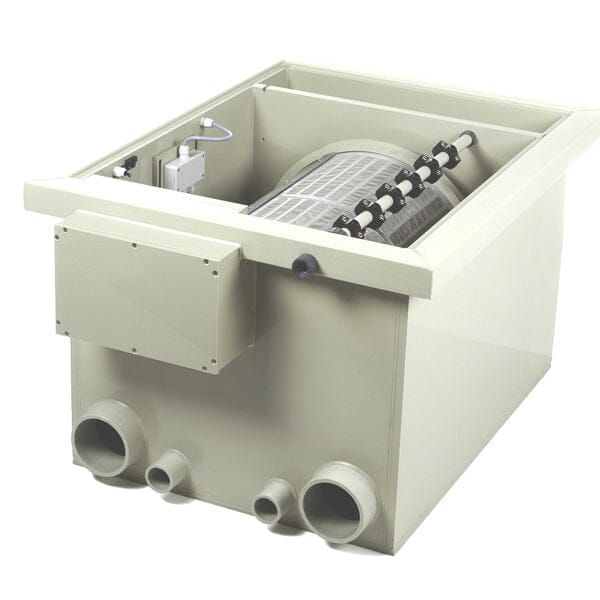 Sea Side Aquatics PP 35 Rotary Drum Filter (RDF) - High Efficiency Mechanical Filtration for Koi Ponds, Aquaculture & Water Treatment Systems