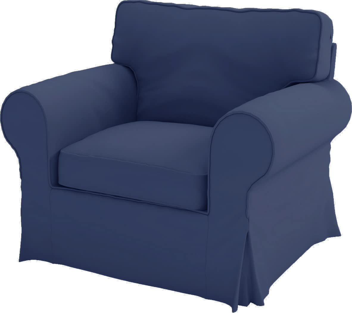 Heavy Cotton Ektorp Sofa Cover Replacement - Compatible with 3-Seat Loveseat & Armchair Slipcovers (Blue) | Durable Home Decor for Living Room & Family Room
