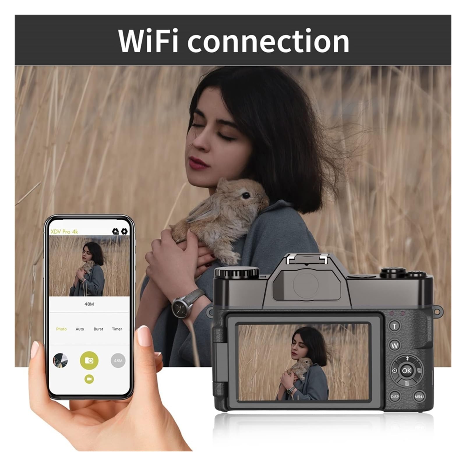 48MP Retro Video Camera with Flip Screen & 4K - Perfect for Vlogging & Travel