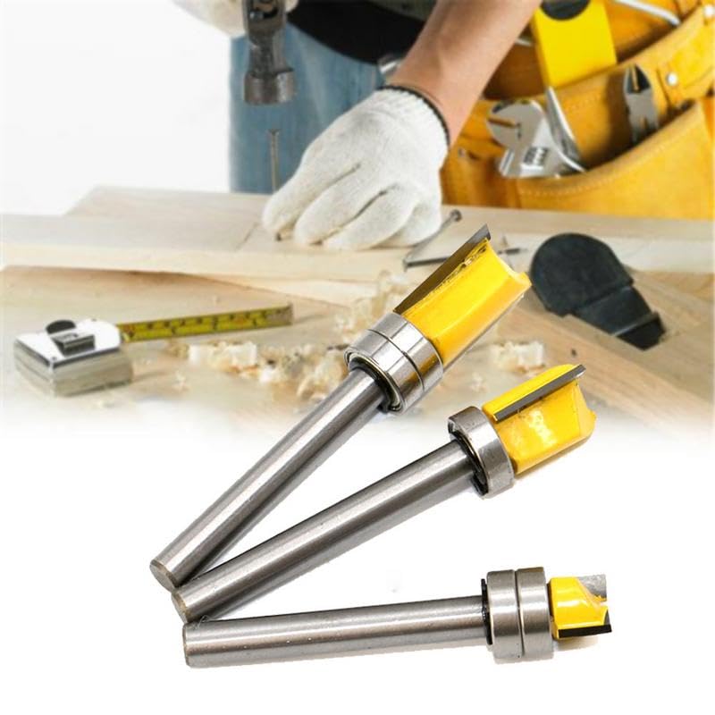 3PCS Carbide End Mill Set for Wood, Aluminum, Steel & Titanium - High Speed Milling Cutter Drill Bits with Straight Shank - Perfect for CNC Routing, Metalworking & Woodworking Projects