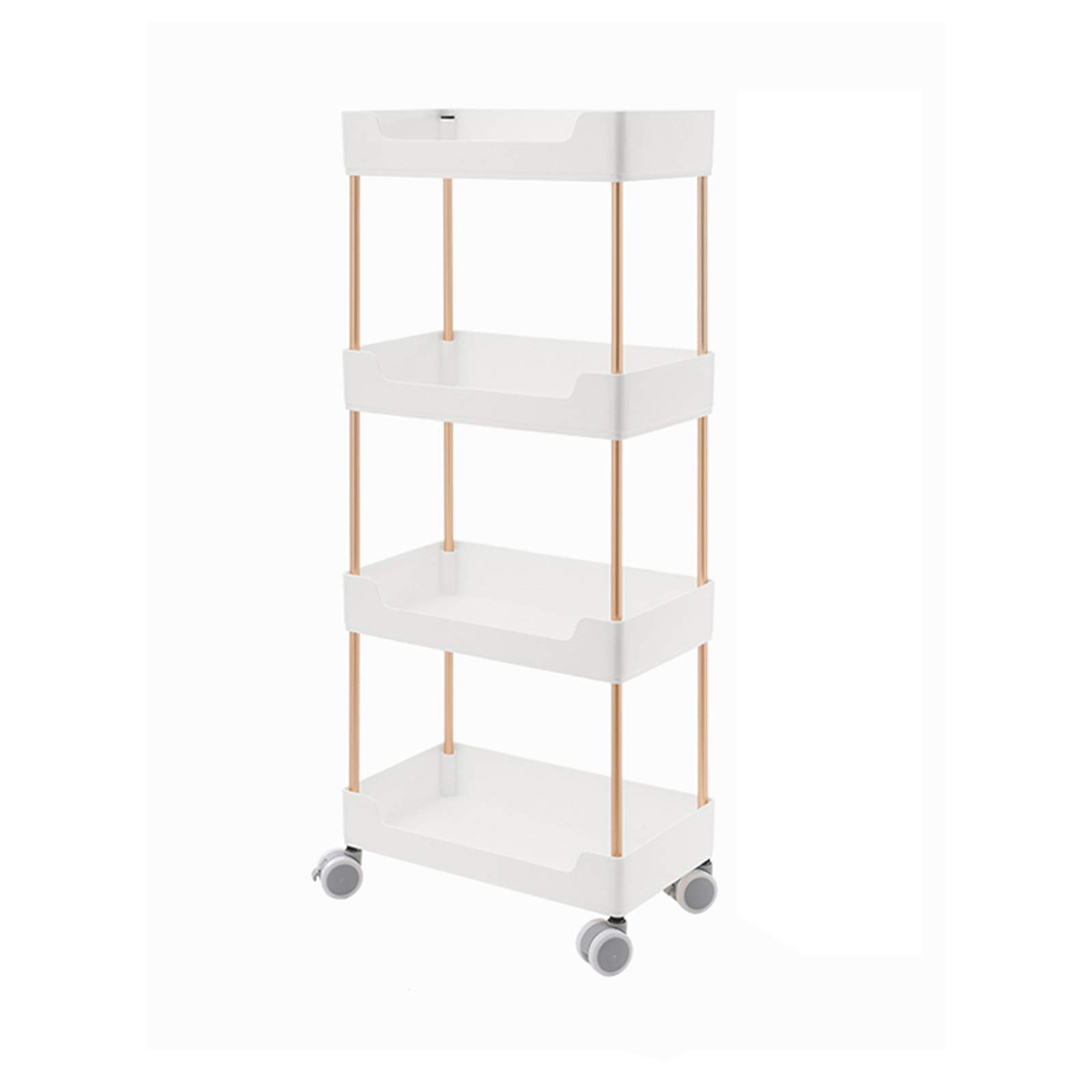 Professional Salon & Spa Rolling Trolley Cart - 4-Tier White Beauty Storage Organizer with Removable Trays & Wheels for Hairdressing, Tattoo Equipment & Cleaning Supplies - Perfect for Salon Stations, Mobile Services & Home Spa Organization