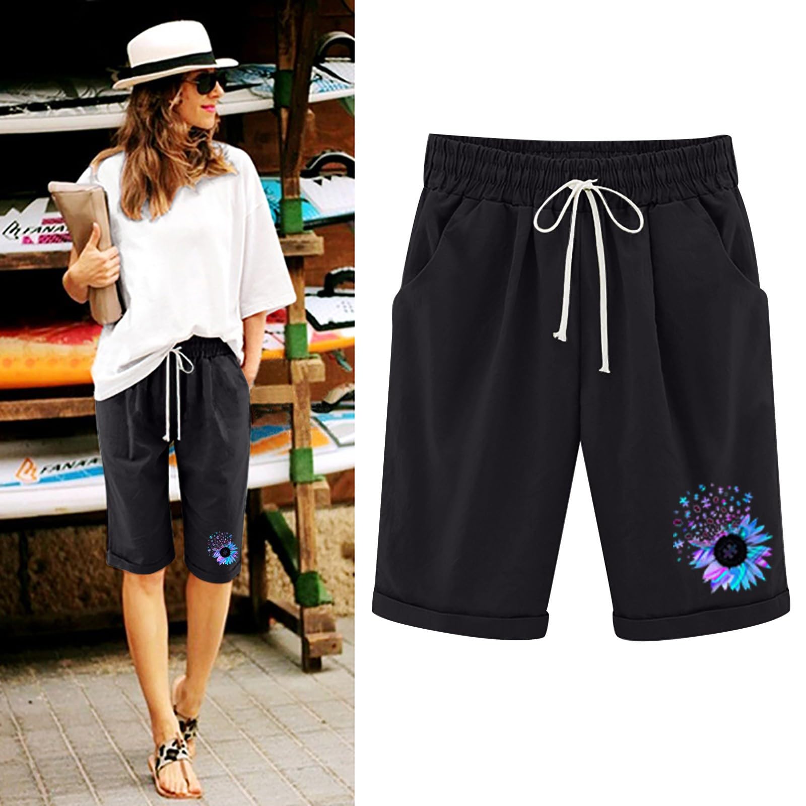 Trendy Women's Bermuda Shorts Set - Casual Summer Wear