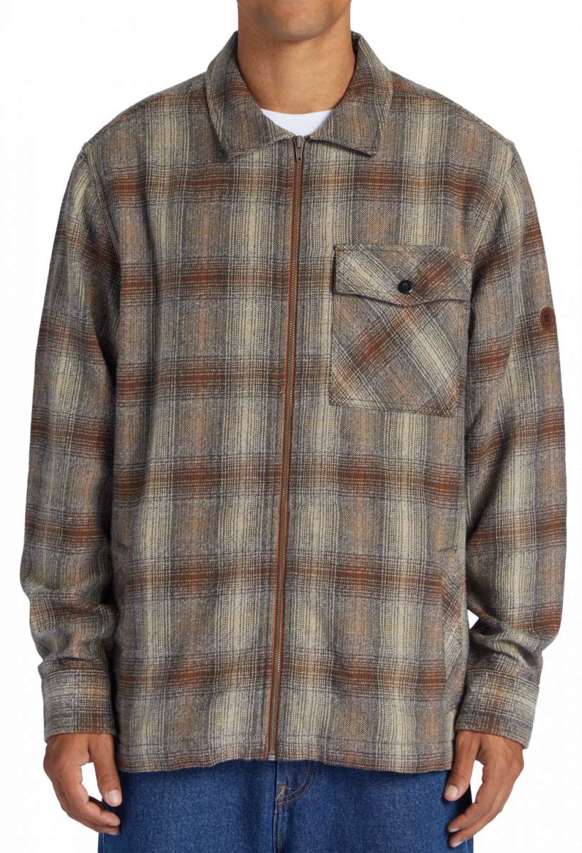 2024 DC Canyon Full Zip Flannel Shirt for Men - Soft Plaid Outdoor Shacket - Perfect for Hiking, Camping & Casual Wear