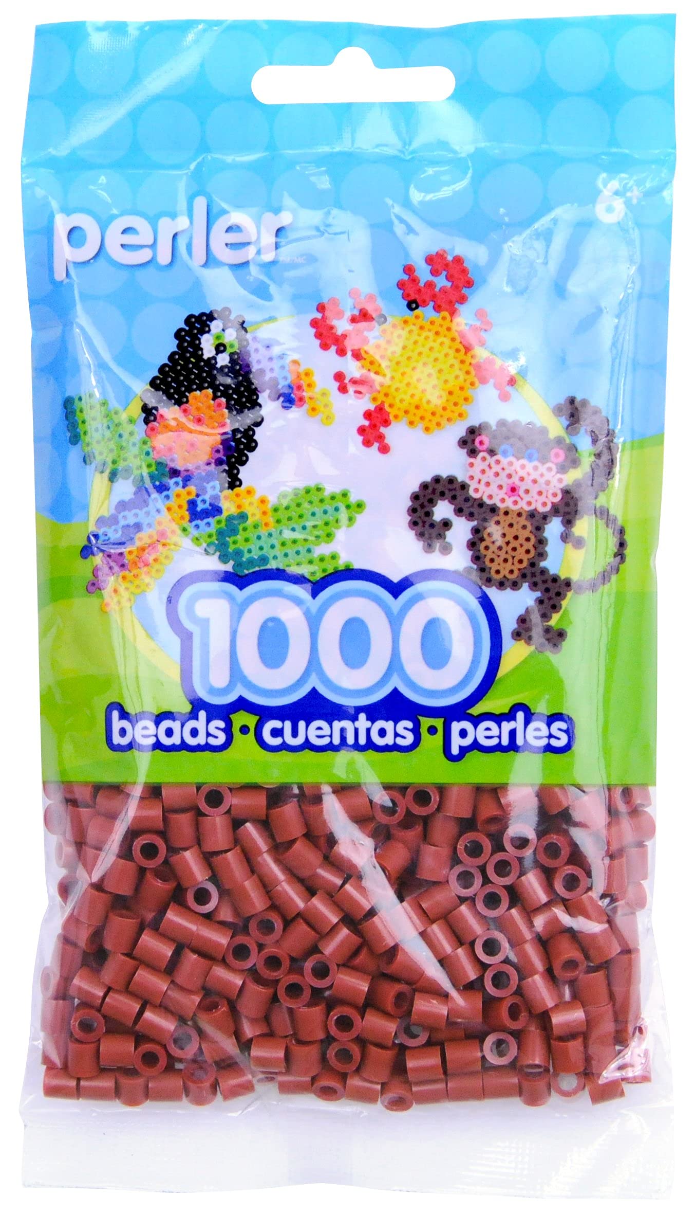 1000pcs Rust Red Fuse Beads for DIY Crafts - Perfect for Kids Art Projects, Jewelry Making & Home Decor