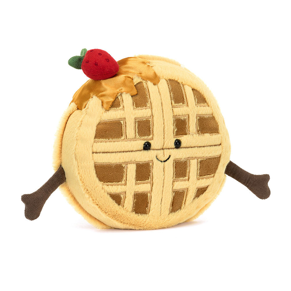 Amuseables Rene Waffle Plush Toy - Cute & Soft Stuffed Animal for Kids & Adults - Perfect for Gifts, Home Decor & Stress Relief