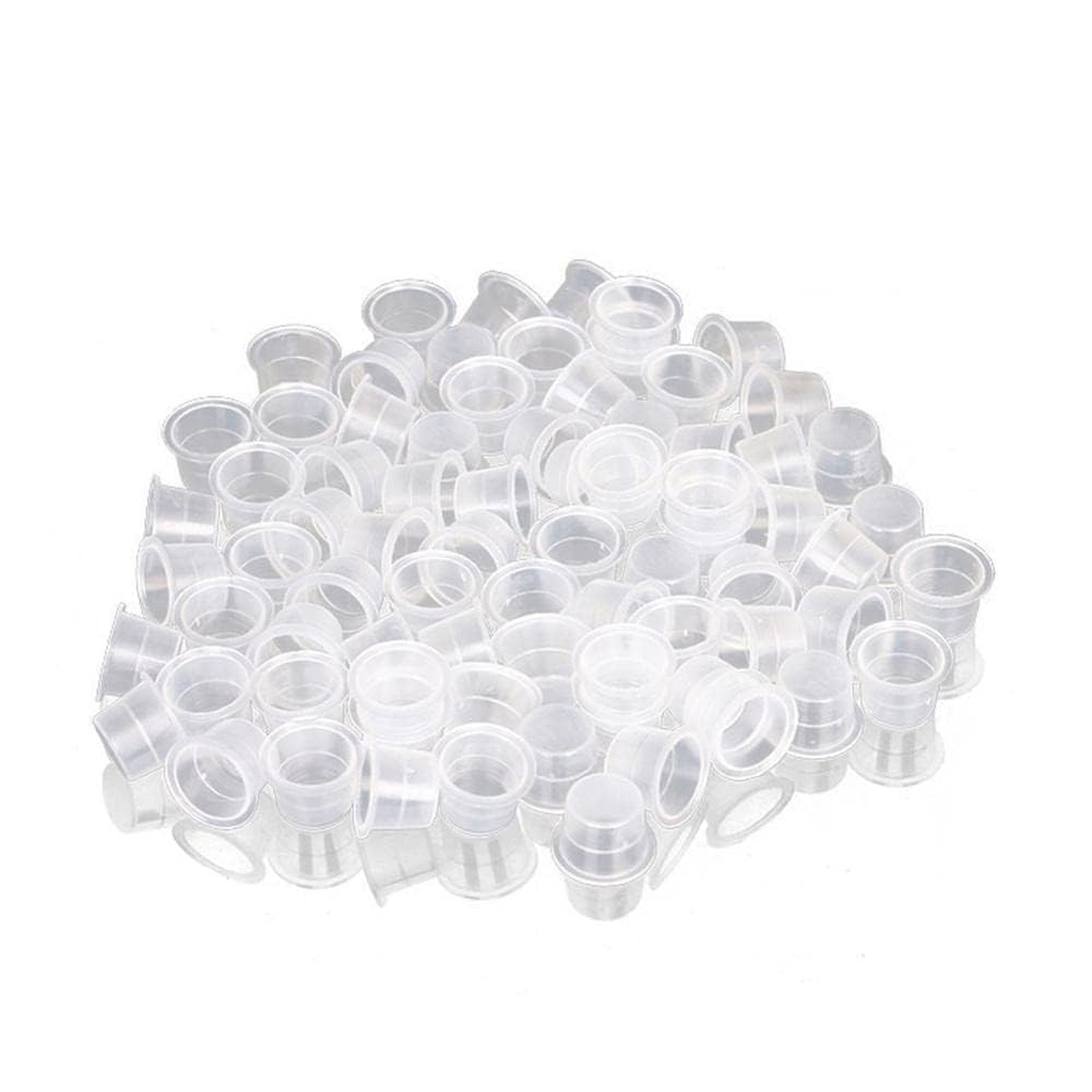 SIGMA PRO Plastic Ink Cups - 100PC Small White Pigment Ink Cups for Professional Tattoo Artists | Tattoo Studio Supplies & Ink Storage Containers