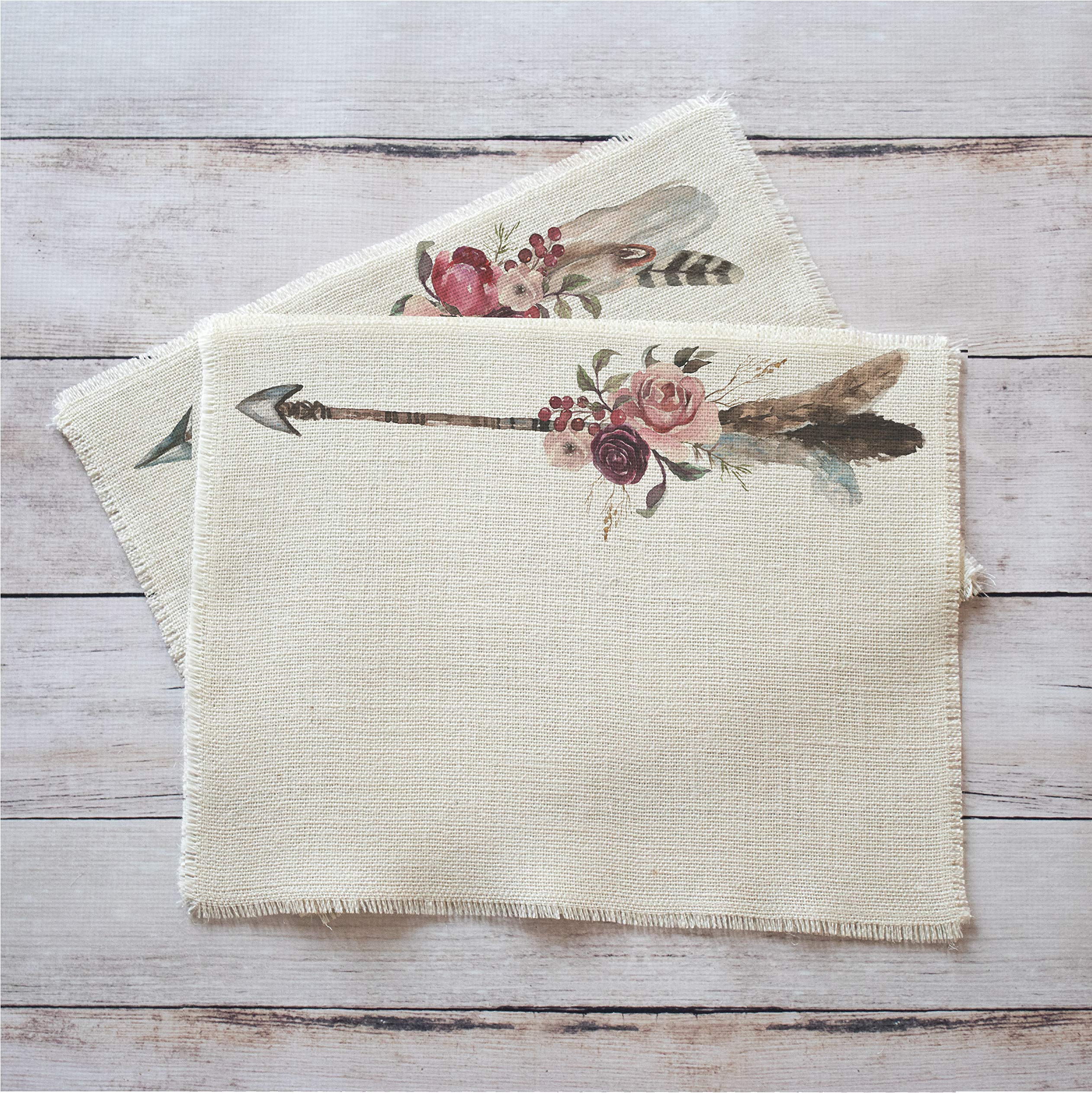 Boho Arrow Placemats Set of 2 - Handwoven Cotton Table Mats for Dining, Kitchen, or Boho Home Decor - Perfect for Farmhouse, Rustic, or Bohemian Style Tables