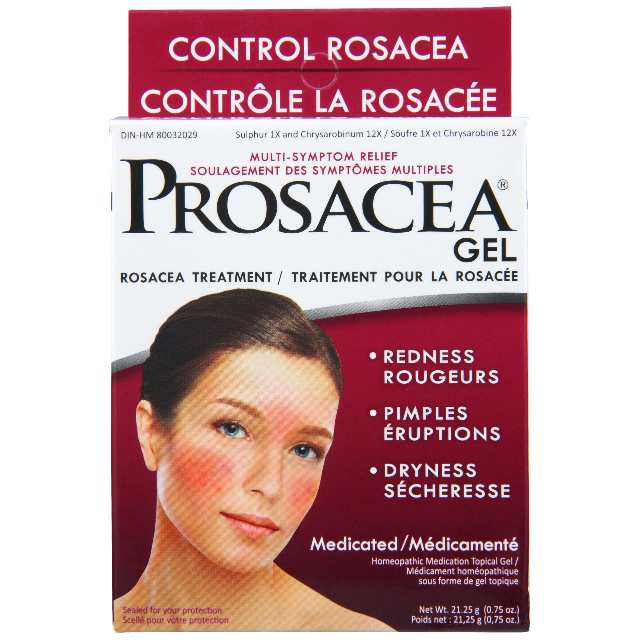 Prosacea Rosacea Treatment Gel for Redness & Bumps - 0.75 oz Medicated Face Cream - Soothes Sensitive Skin & Redness Relief - Perfect for Daily Skincare Routine & Dermatologist Recommended Care