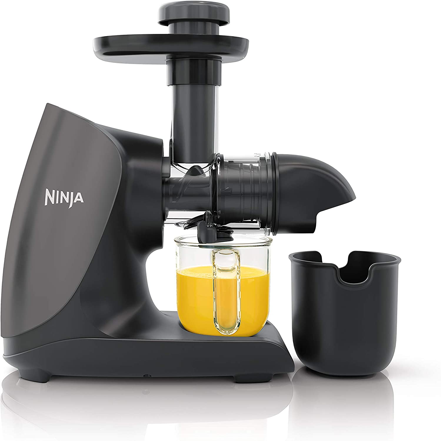 Ninja Cold Press Pro Compact Powerful Slow Juicer with Total Pulp Control - Easy Clean, Graphite (JC101) - Perfect for Healthy Juicing at Home, Gym, or Office