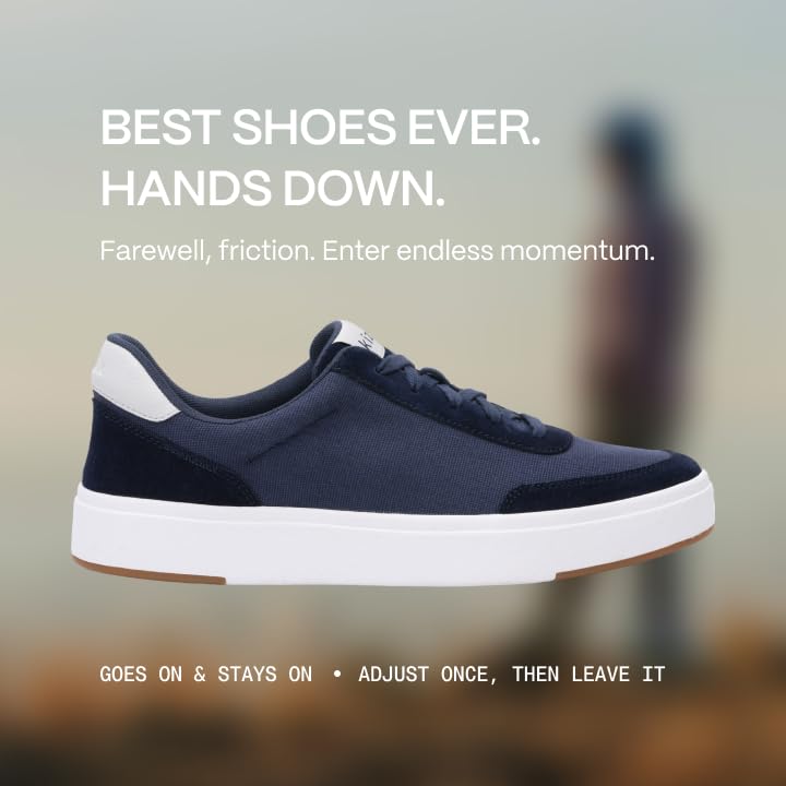 Kizik Prague Slip-On Sneakers - Comfortable Breathable Canvas & Suede Leather Hands-Free Shoes for Men, Women & Seniors | Orthopedic Casual Walking Shoes for Everyday Wear | Perfect for Travel, Work & Outdoor Activities