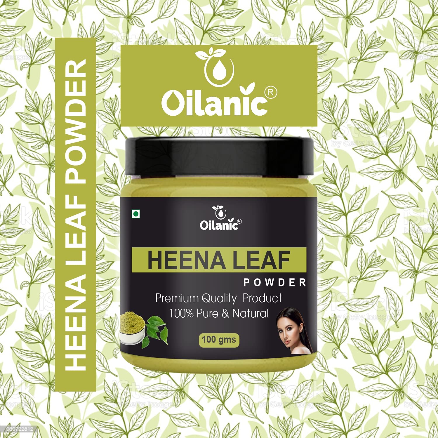 Oilanic 100% Pure Natural Henna Leaf Powder for Hair & Skin - 2 Pack (200g Each) | Safe for Hair Coloring, Tattoos & Body Art | DIY Natural Beauty Treatment