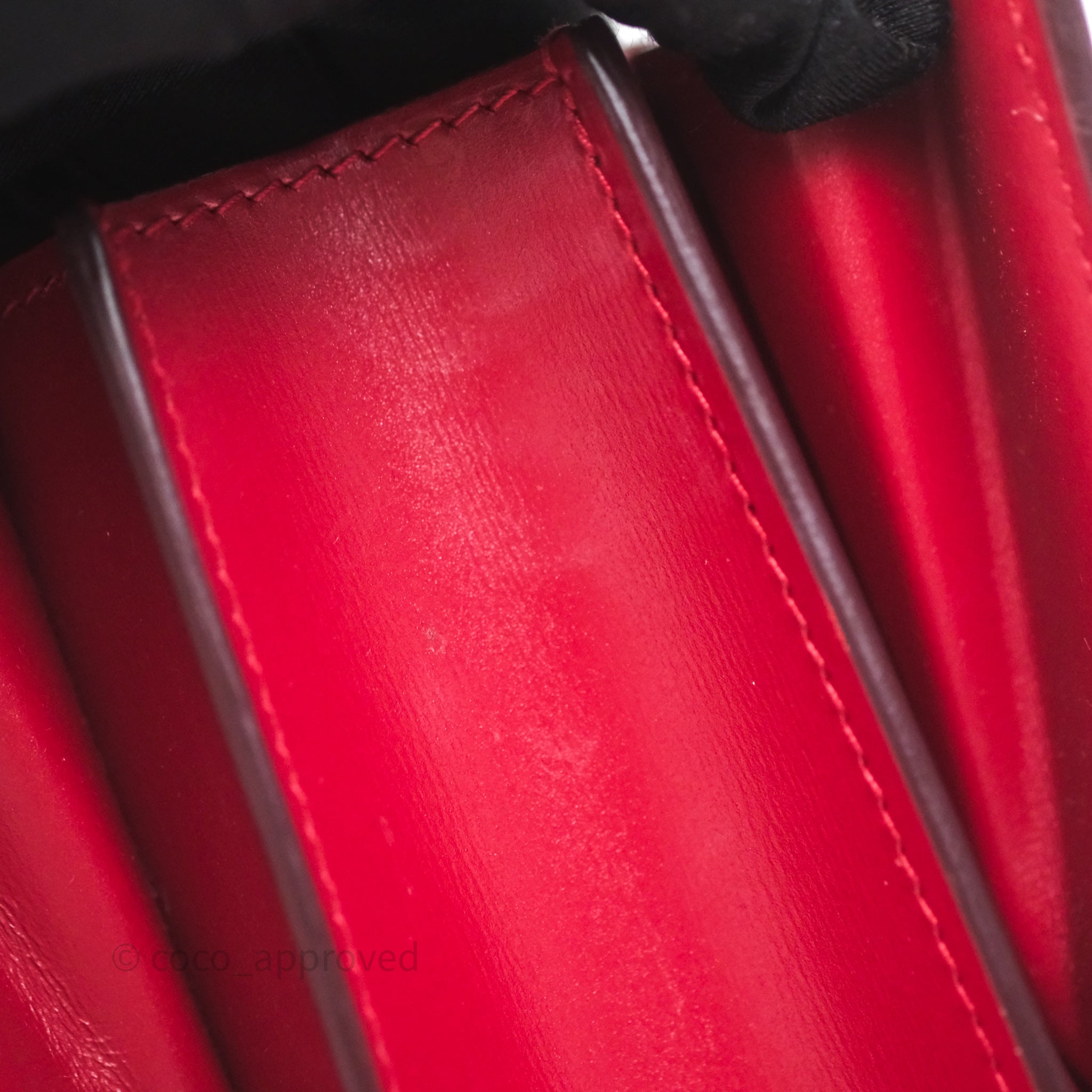 Celine Small Classic Box Flap Bag in Red Calfskin Leather - Perfect for Work, Date Night & Everyday Luxury