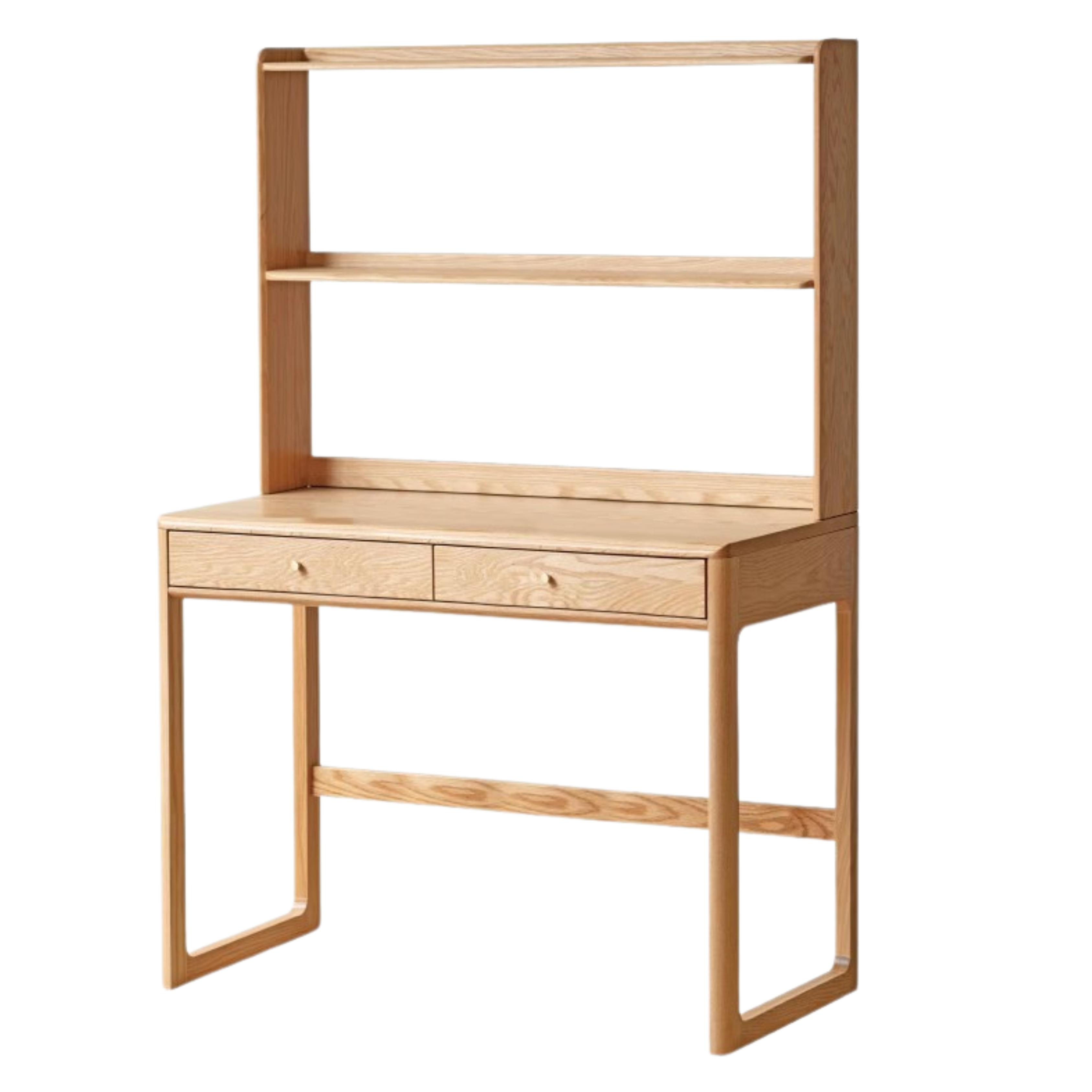 Solid Oak Wood Small Office Desk - Compact & Durable Home Office Furniture for Writing, Studying & Remote Work